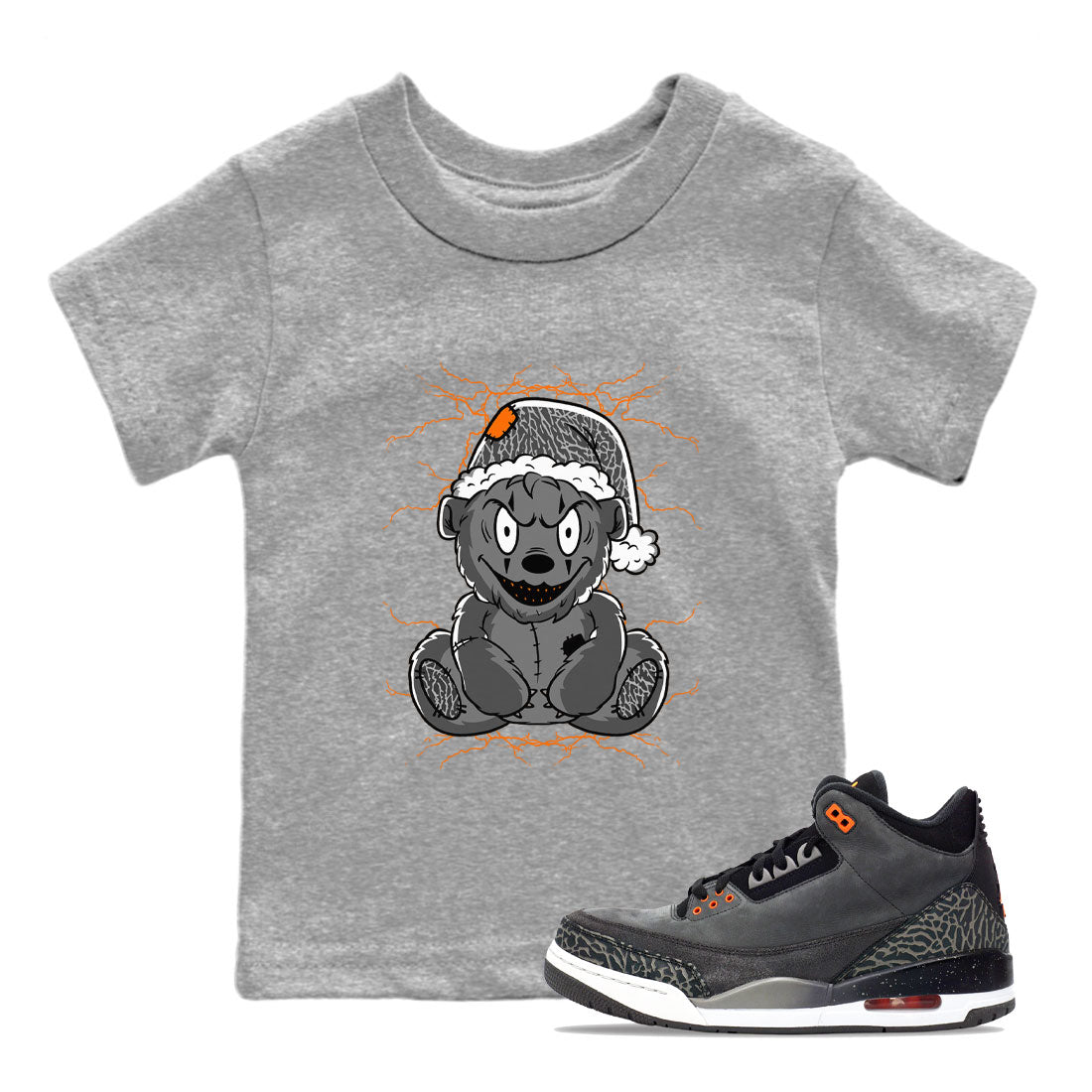 Creepy Bear snkmatch Tee Kids - Air Jordan 3 Fear