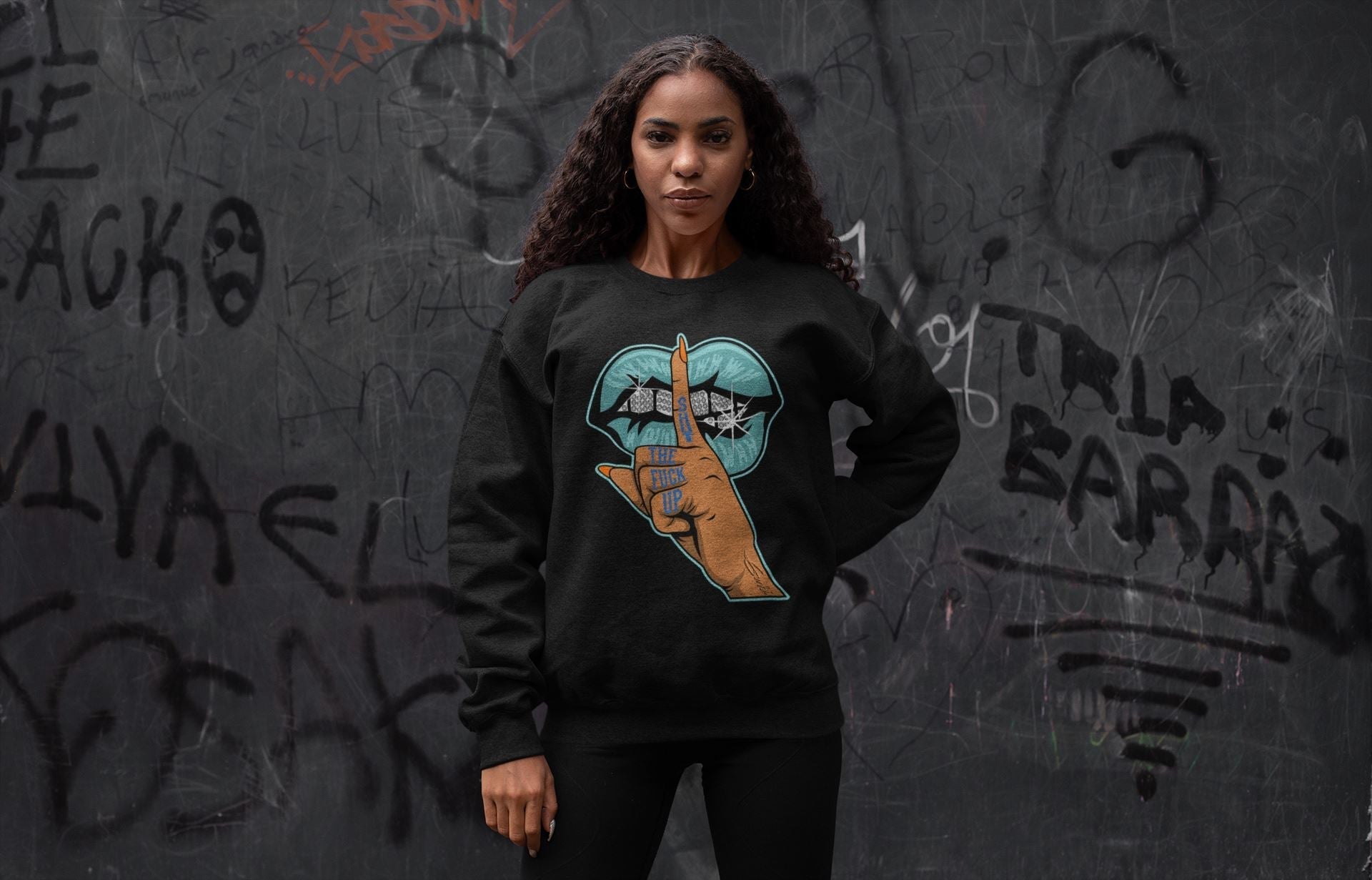 Lips Hand Unisex Tops - Yeezy 700 Faded Azure
