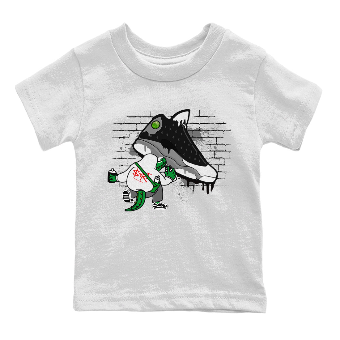 Crocodile Artist Kids Tops - Air Jordan 13 Black Flint