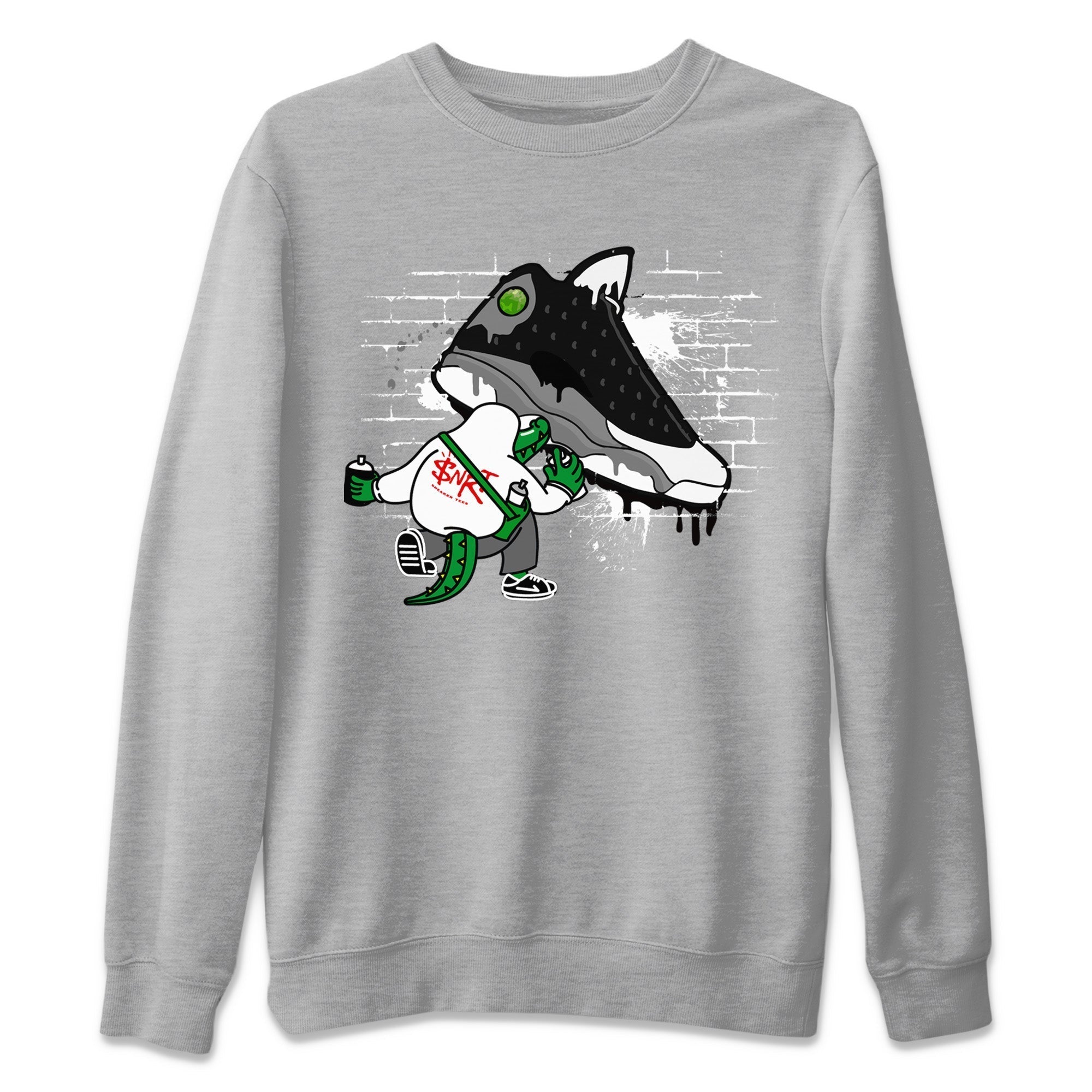 Crocodile Artist Unisex Tops - Air Jordan 13 Black Flint