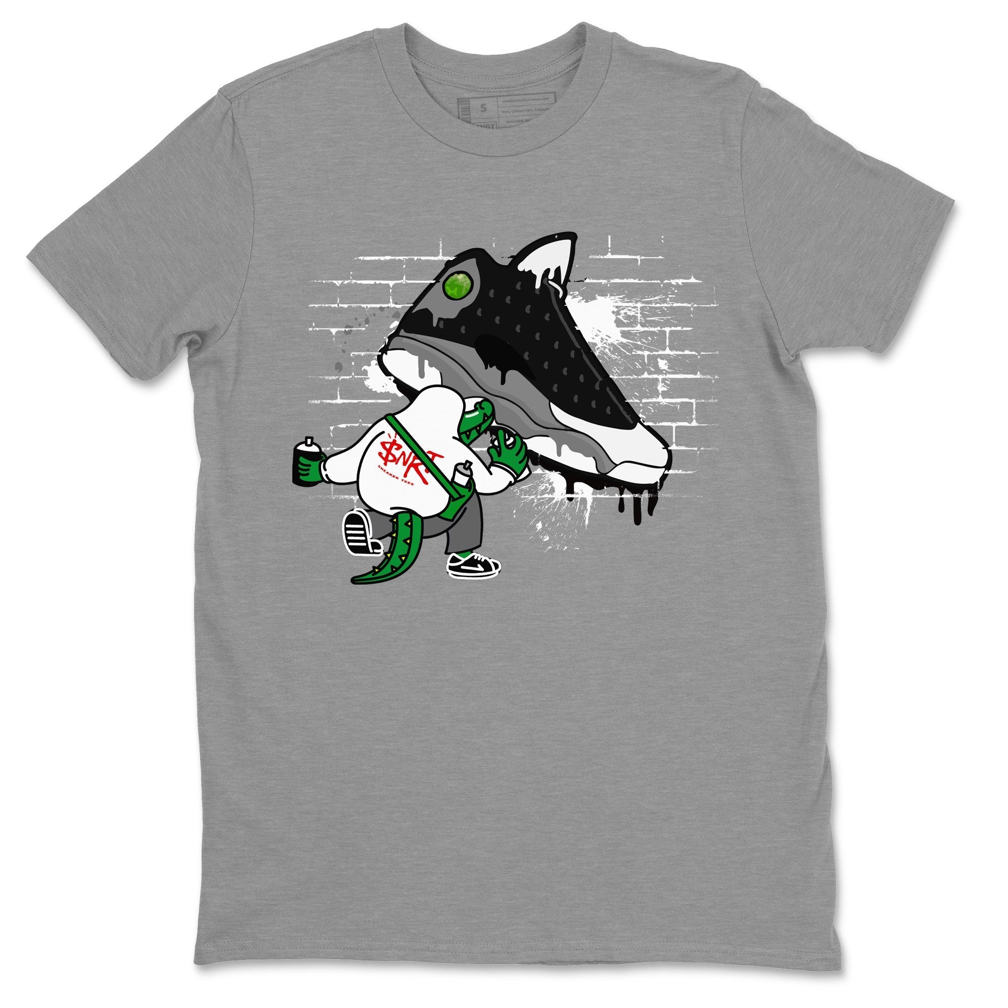Crocodile Artist Unisex Tops - Air Jordan 13 Black Flint