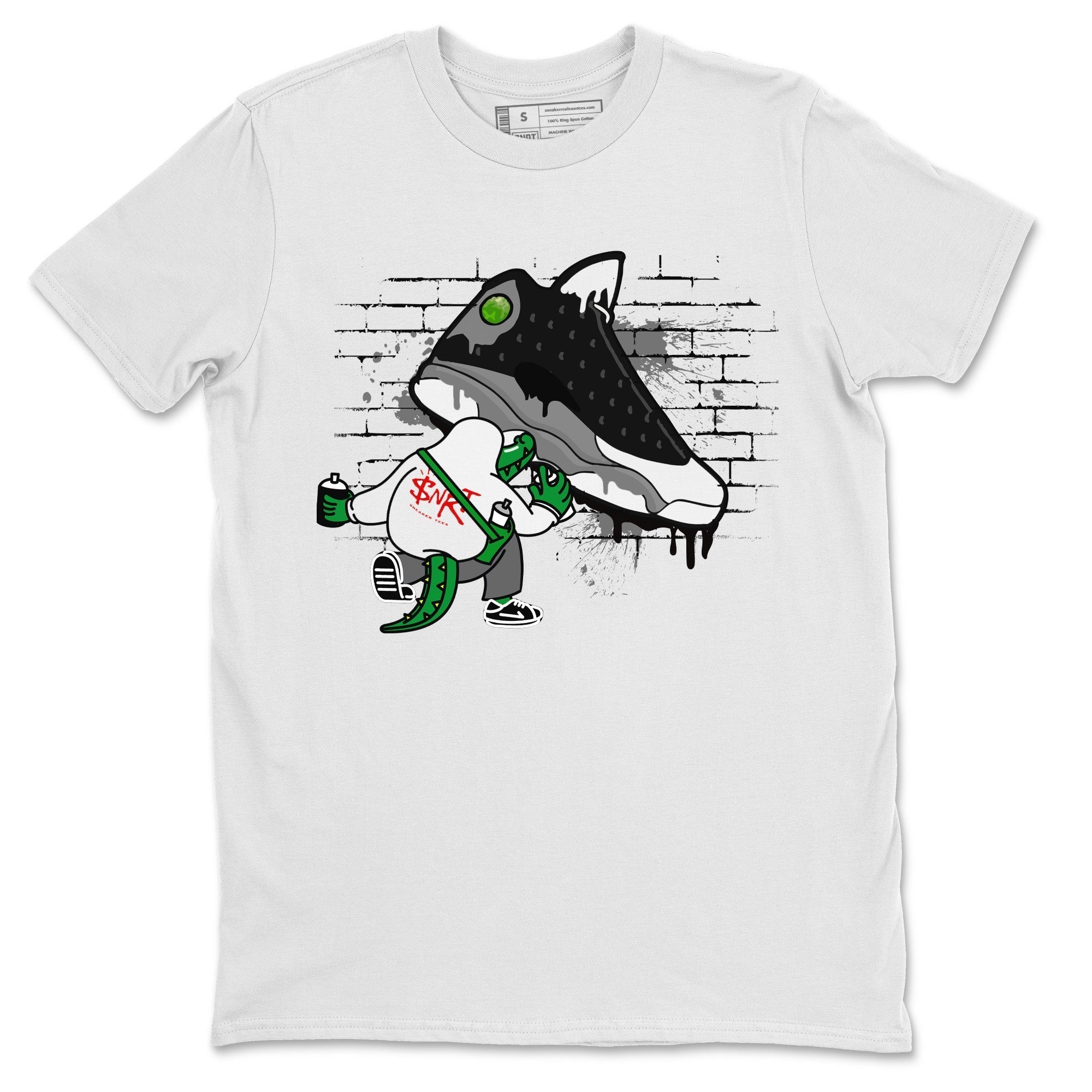 Crocodile Artist Unisex Tops - Air Jordan 13 Black Flint