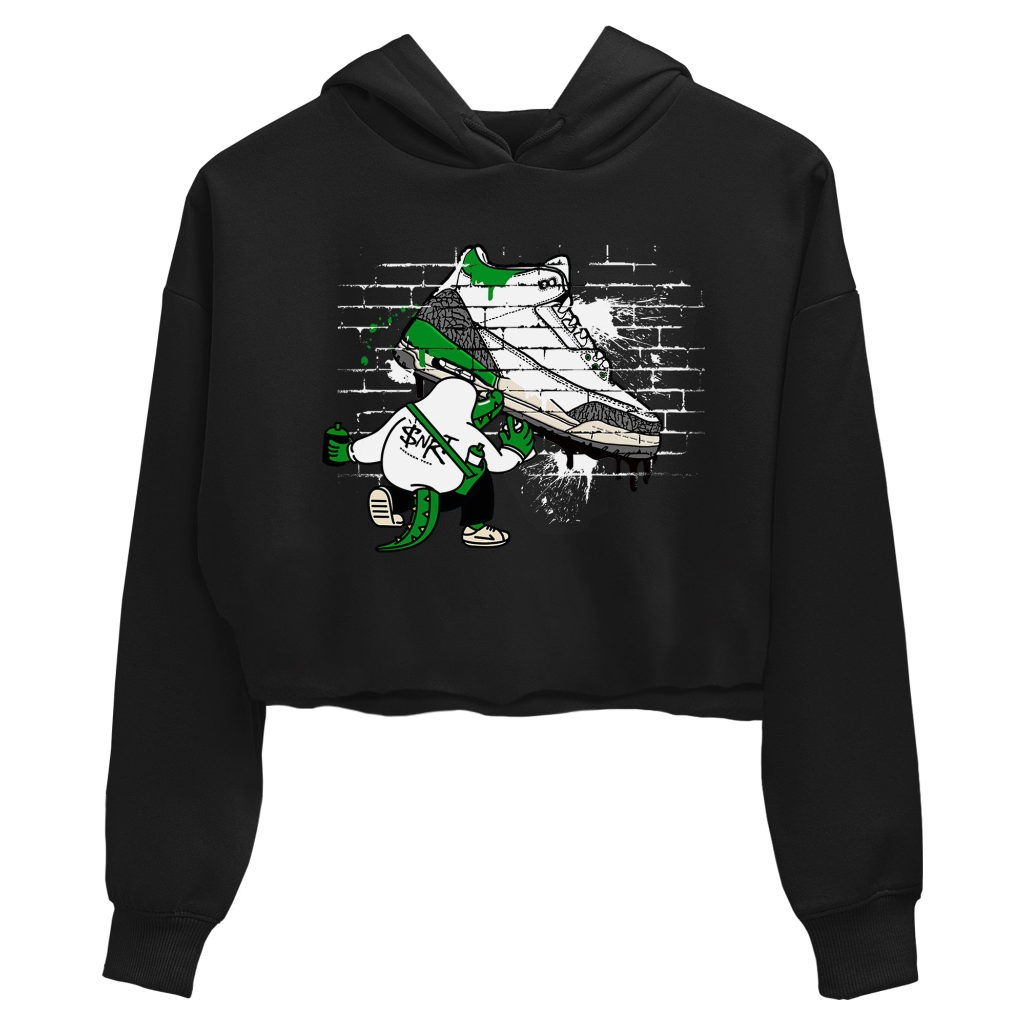 Crocodile Artist Women's Tops - Air Jordan 3 Lucky Green