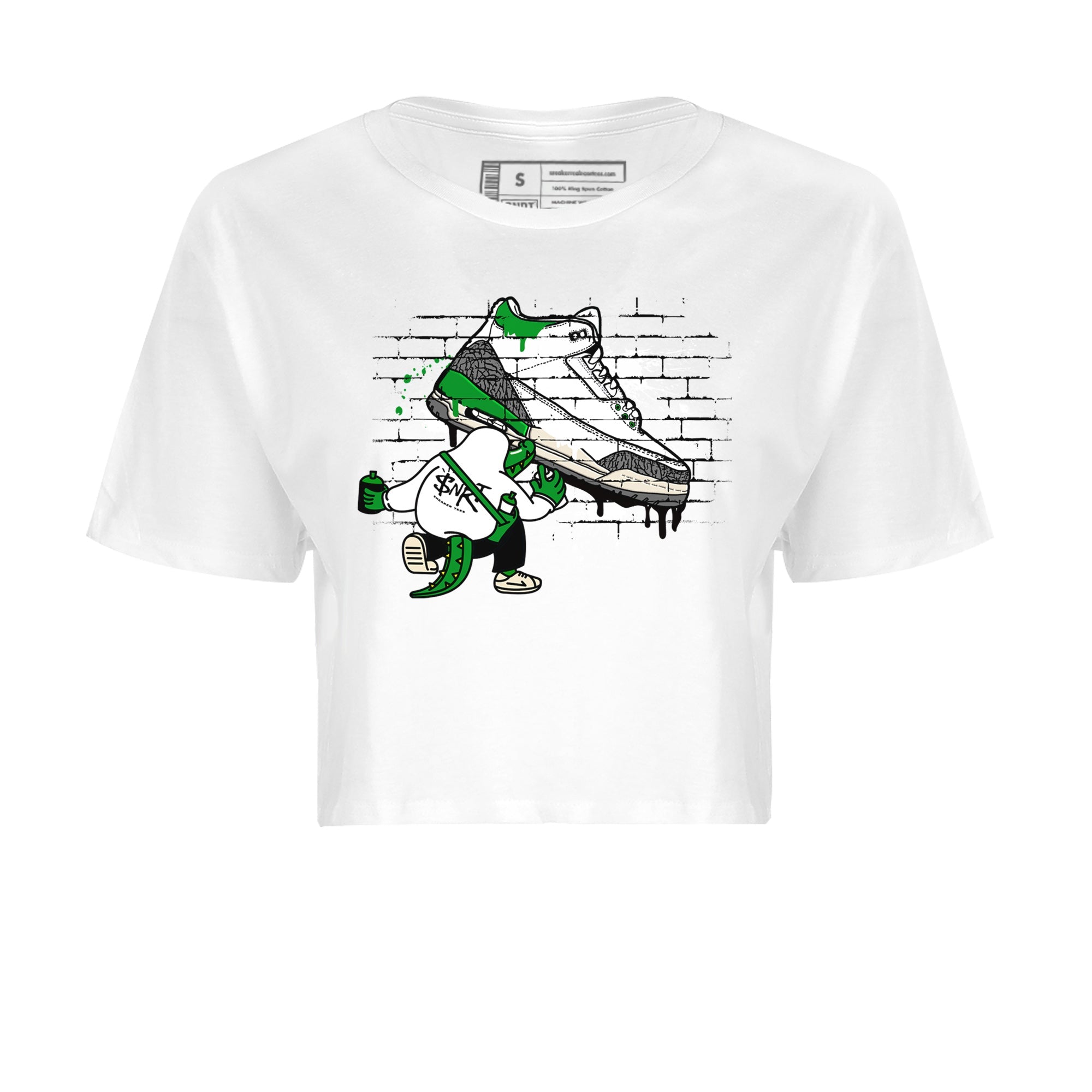 Crocodile Artist Women's Tops - Air Jordan 3 Lucky Green