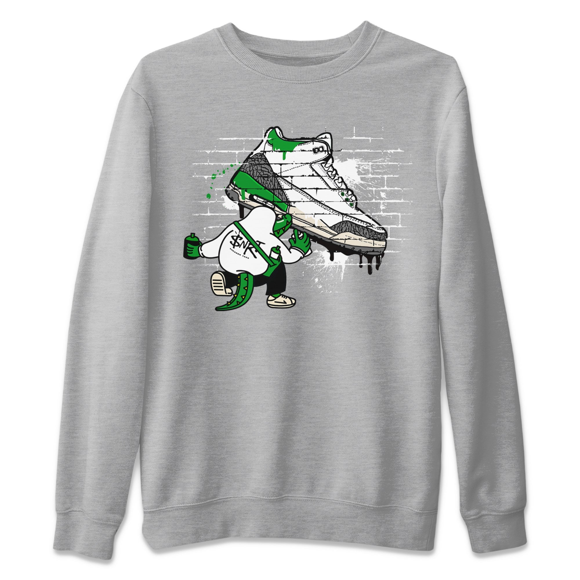 Crocodile Artist Unisex Tops - Air Jordan 3 Lucky Green