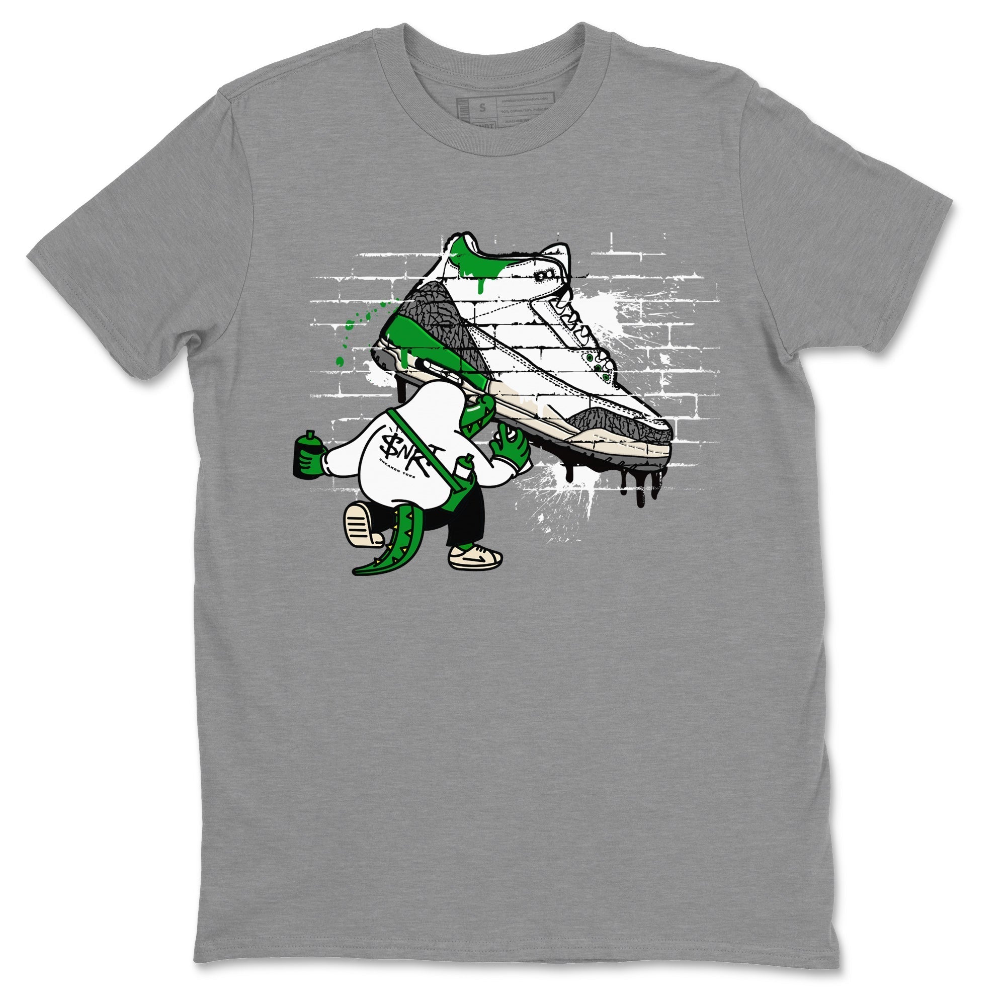 Crocodile Artist Unisex Tops - Air Jordan 3 Lucky Green