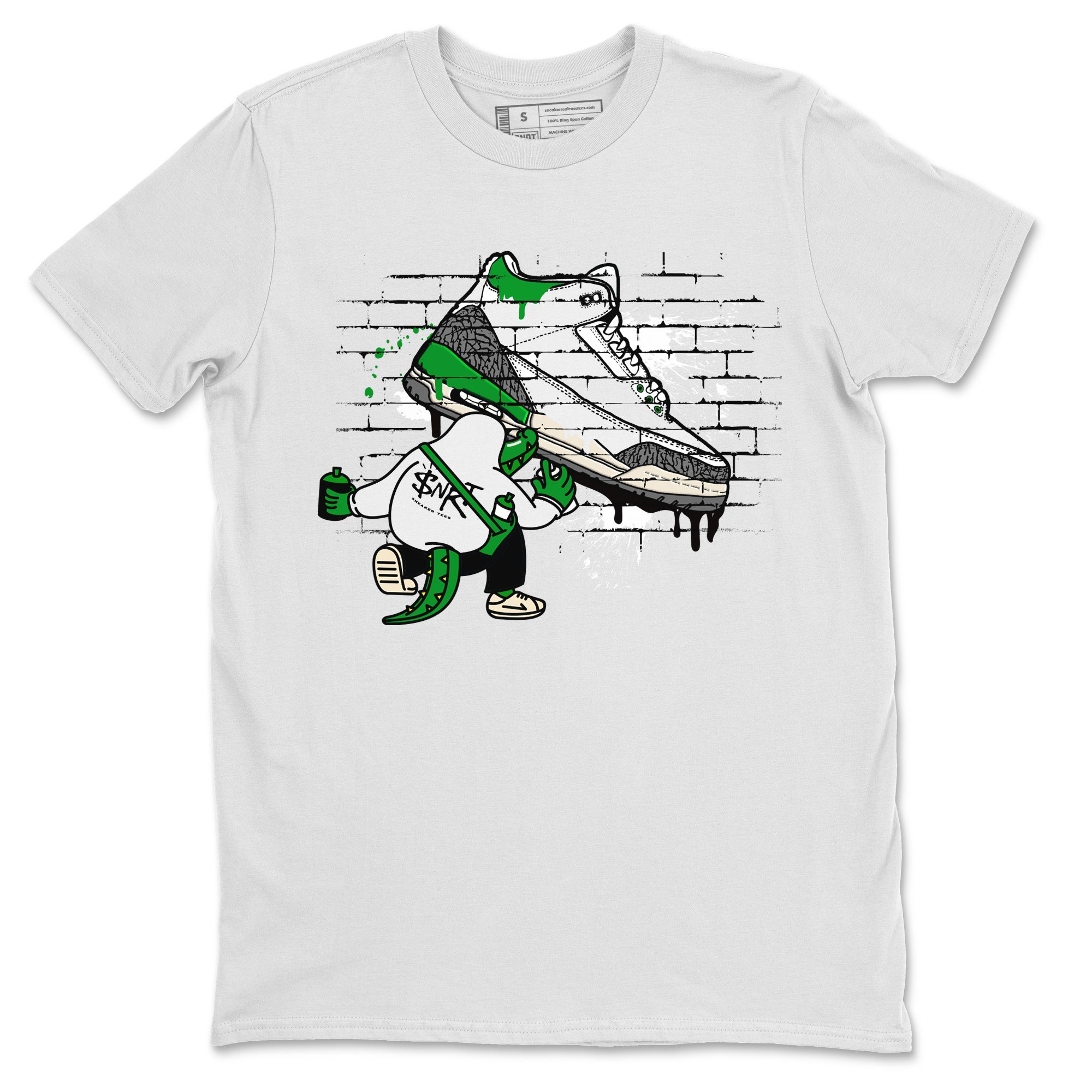 Crocodile Artist Unisex Tops - Air Jordan 3 Lucky Green