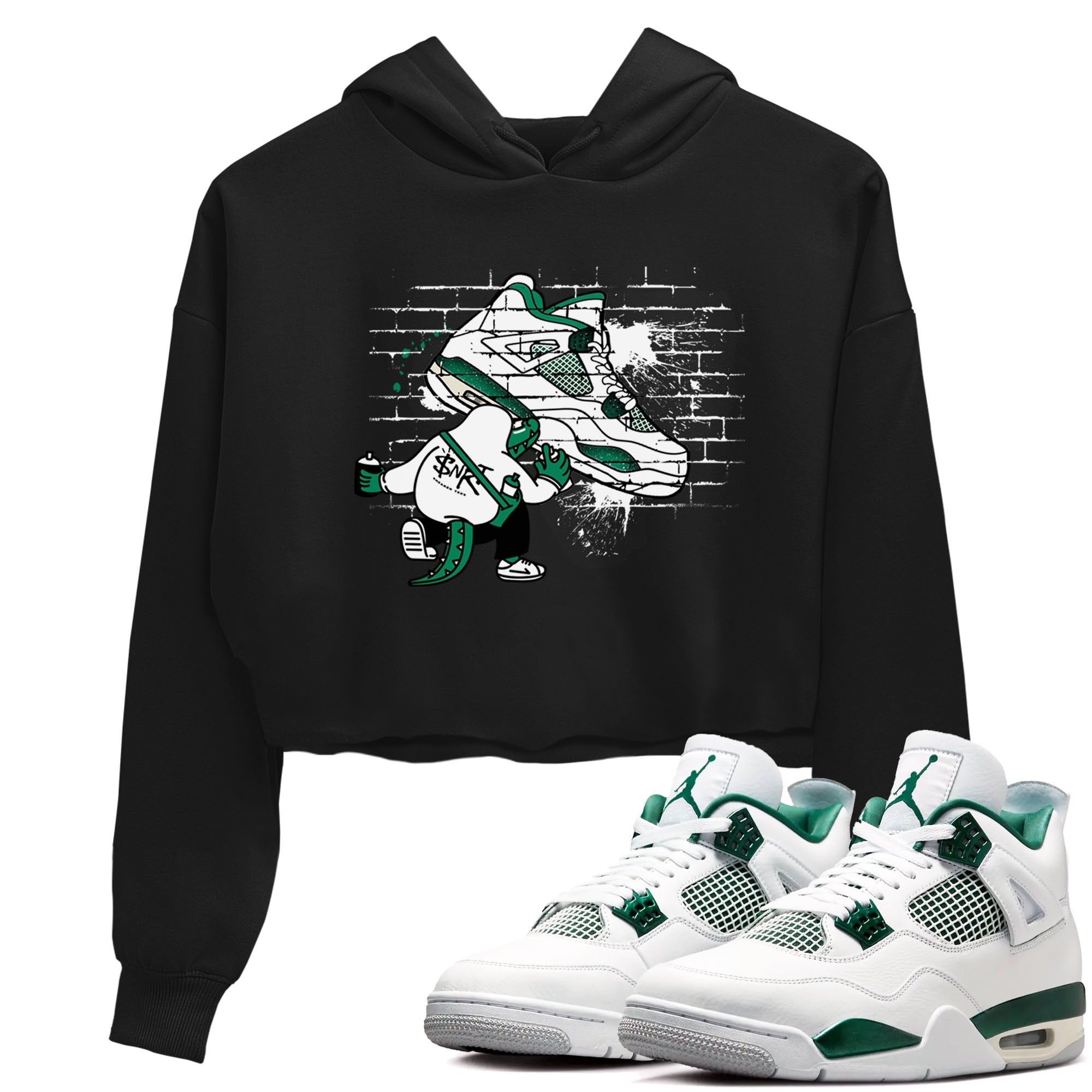 Crocodile Artist snkmatch Women's Top - Air Jordan 4 Oxidized Green