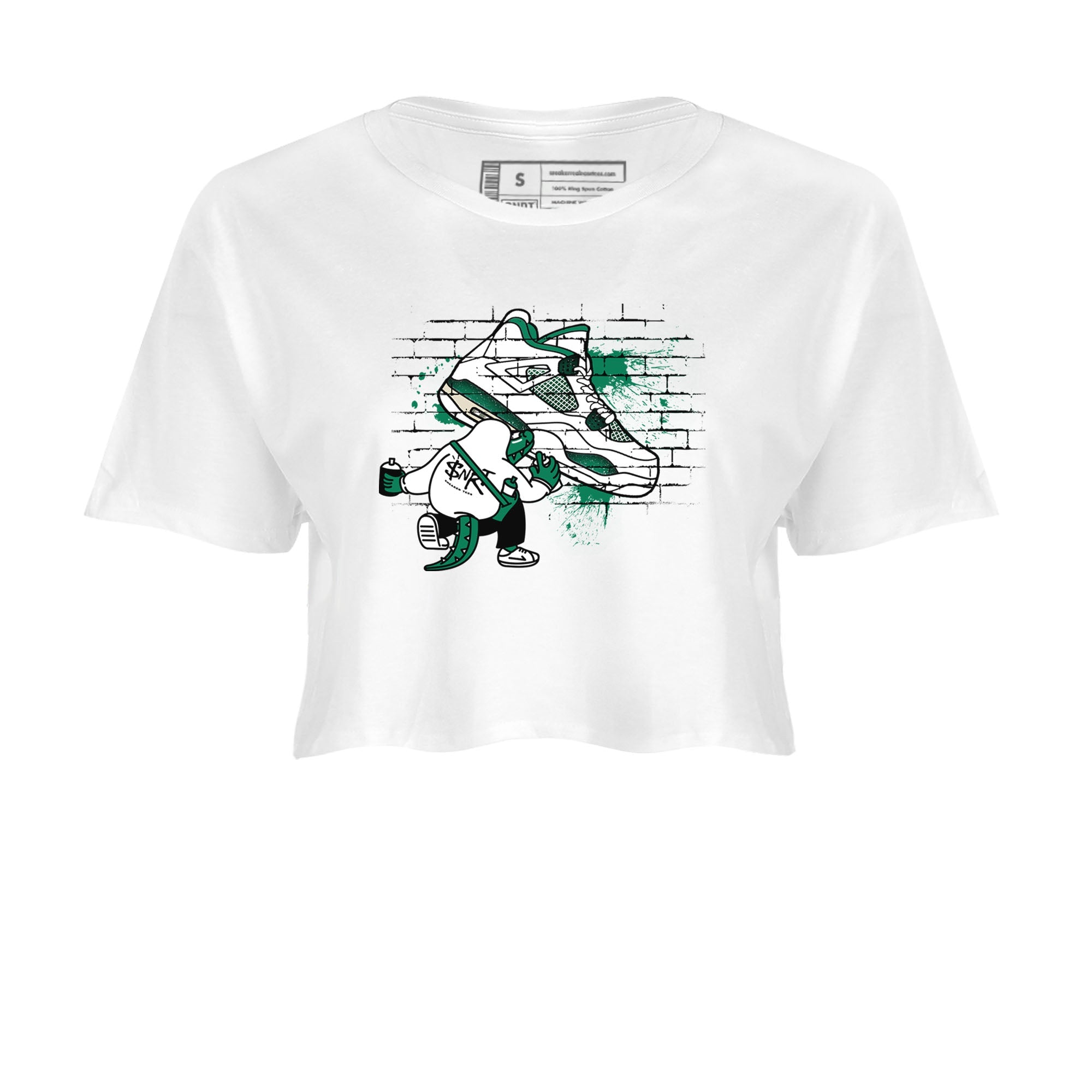 Crocodile Artist snkmatch Women's Top - Air Jordan 4 Oxidized Green