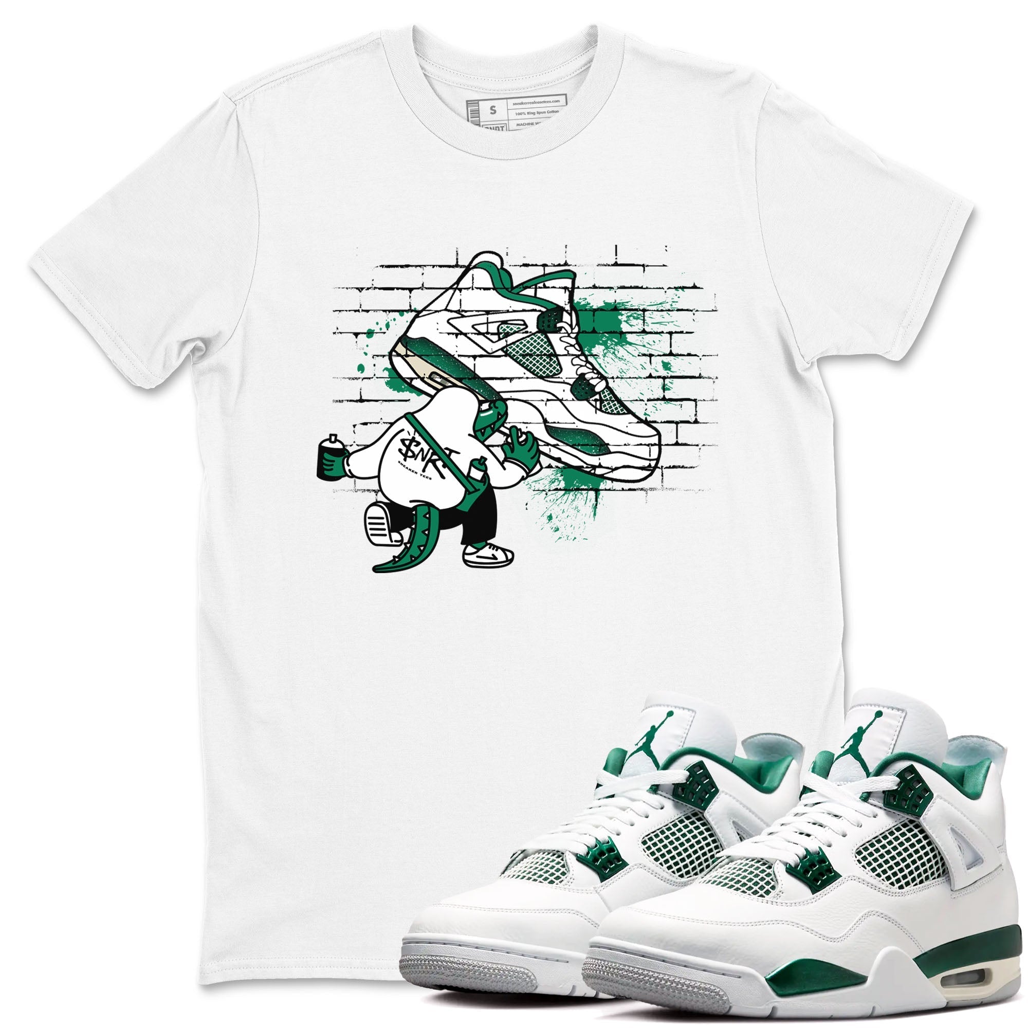 Crocodile Artist snkmatch Tees - Air Jordan 4 Oxidized Green