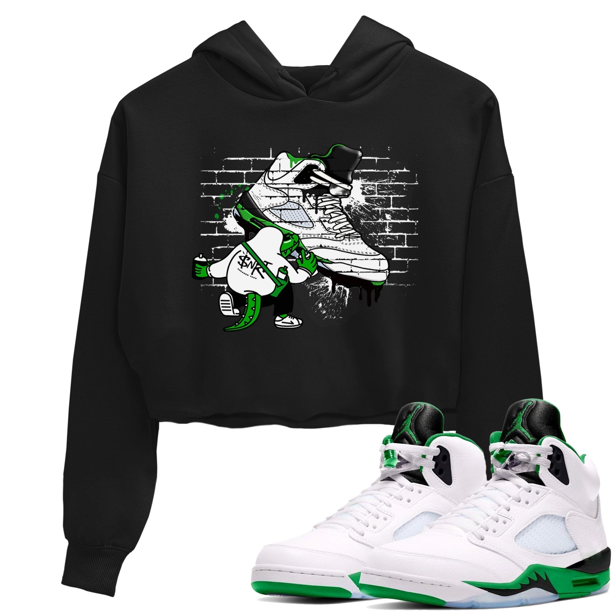 Crocodile Artist snkmatch Women's Top - Air Jordan 5 Lucky Green