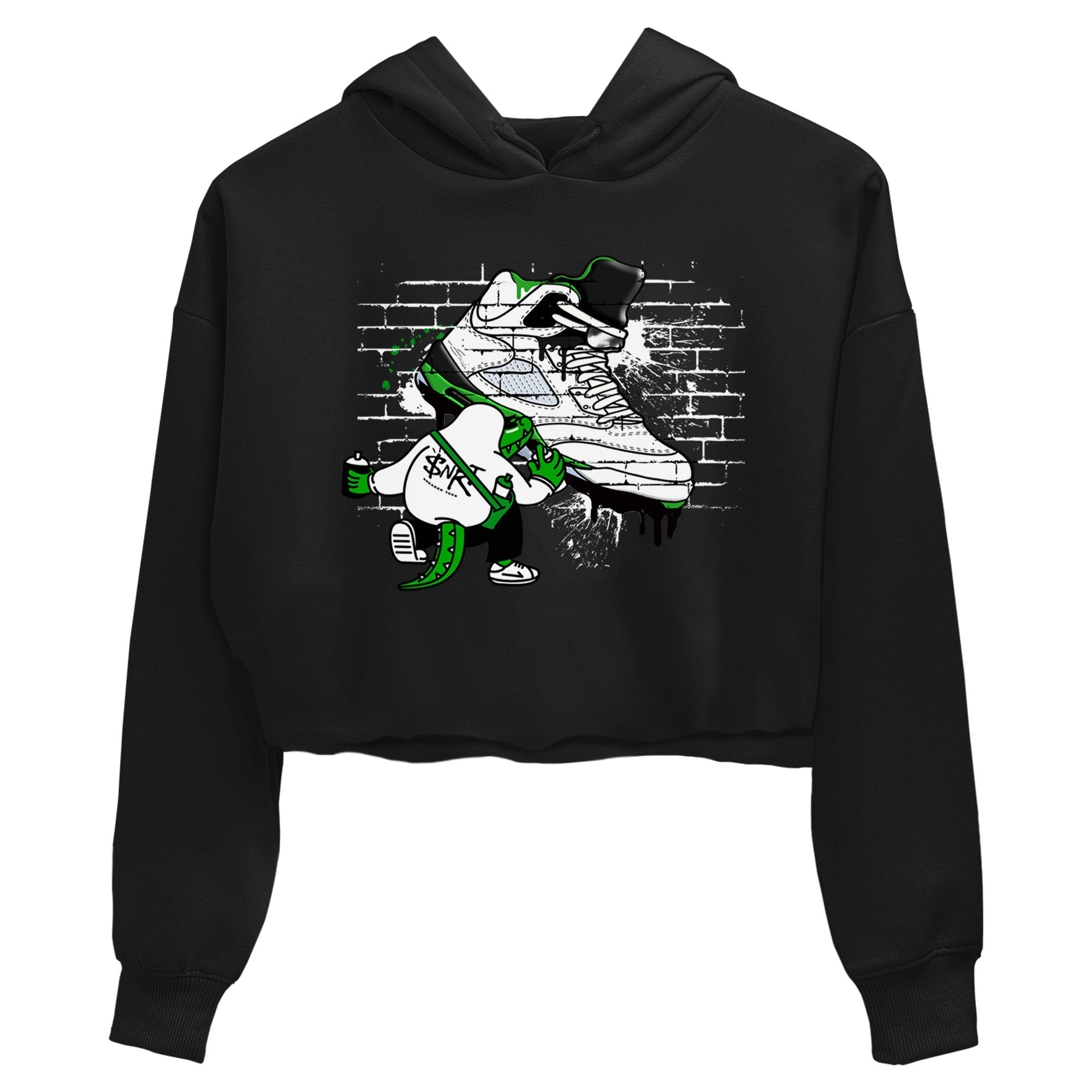 Crocodile Artist snkmatch Women's Top - Air Jordan 5 Lucky Green