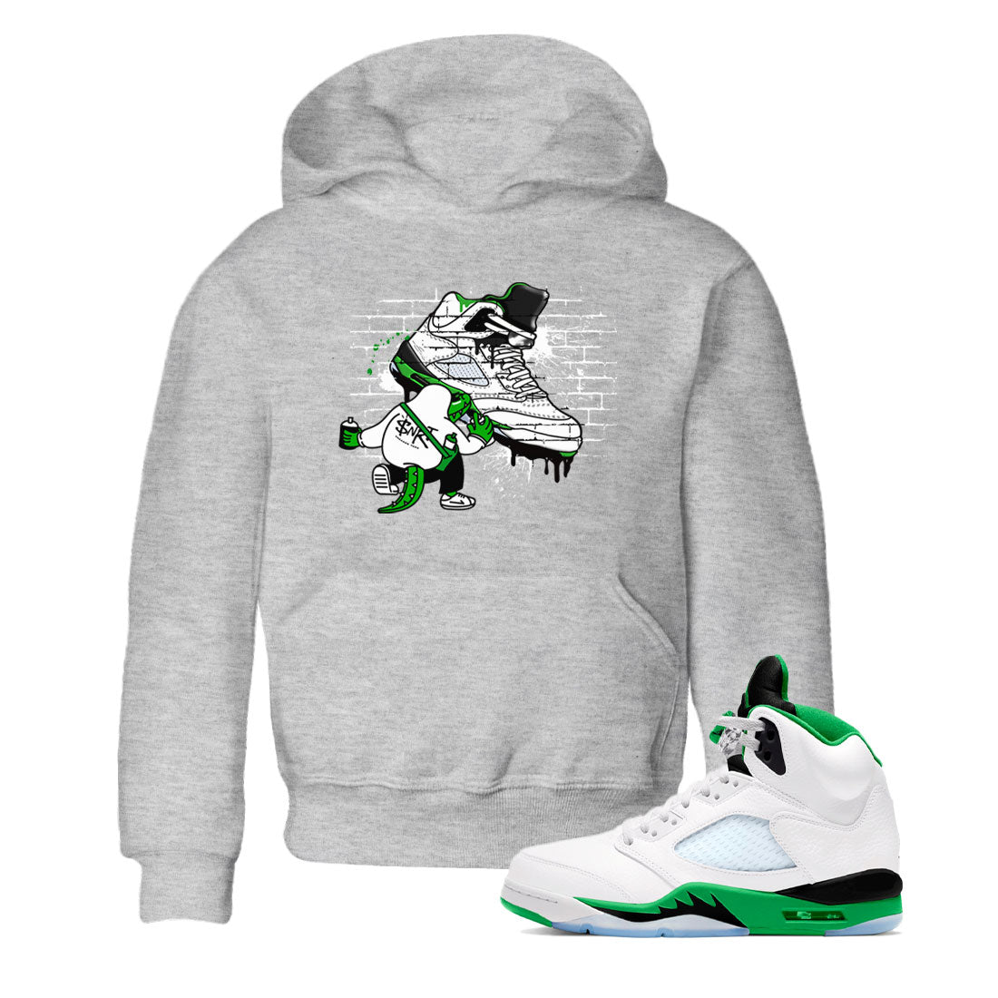 Crocodile Artist snkmatch Tee Kids - Air Jordan 5 Lucky Green