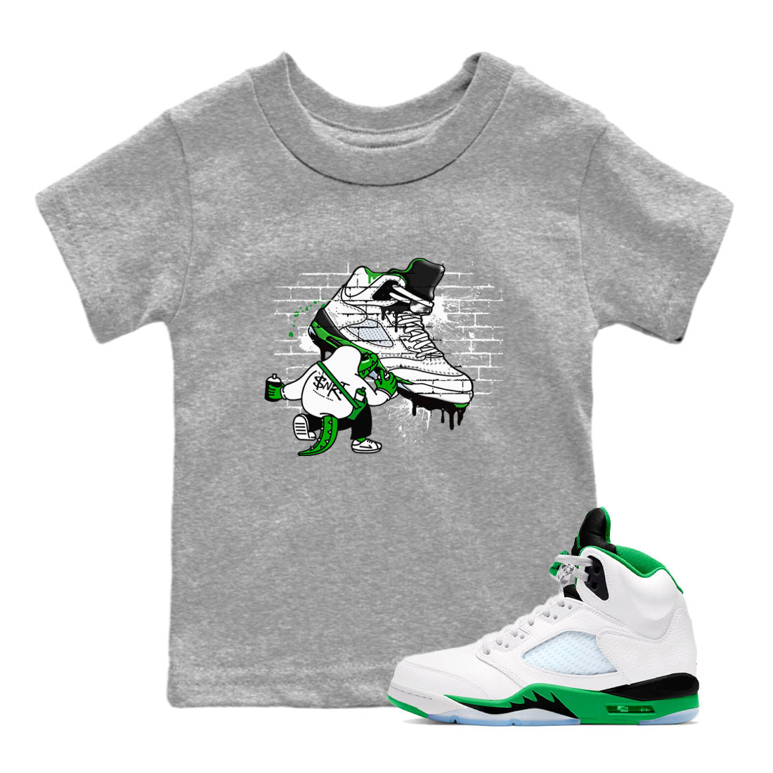 Crocodile Artist snkmatch Tee Kids - Air Jordan 5 Lucky Green