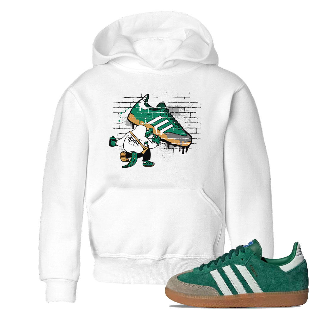 Crocodile Artist snkmatch Tee Kids - Samba Collegiate Green Gum