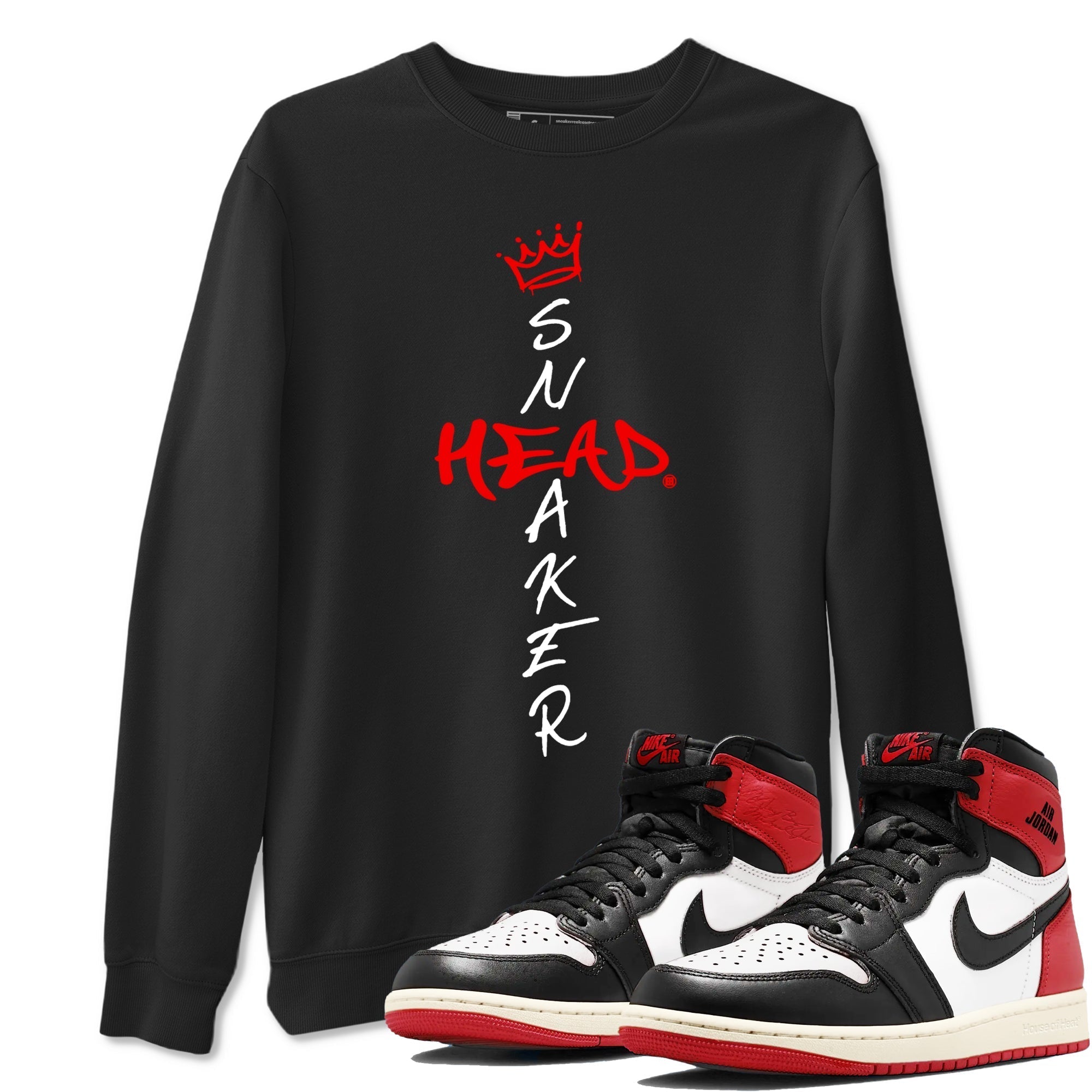 Cross snkmatch snkmatch Tees - Air Jordan 1 Black Toe Reimagined