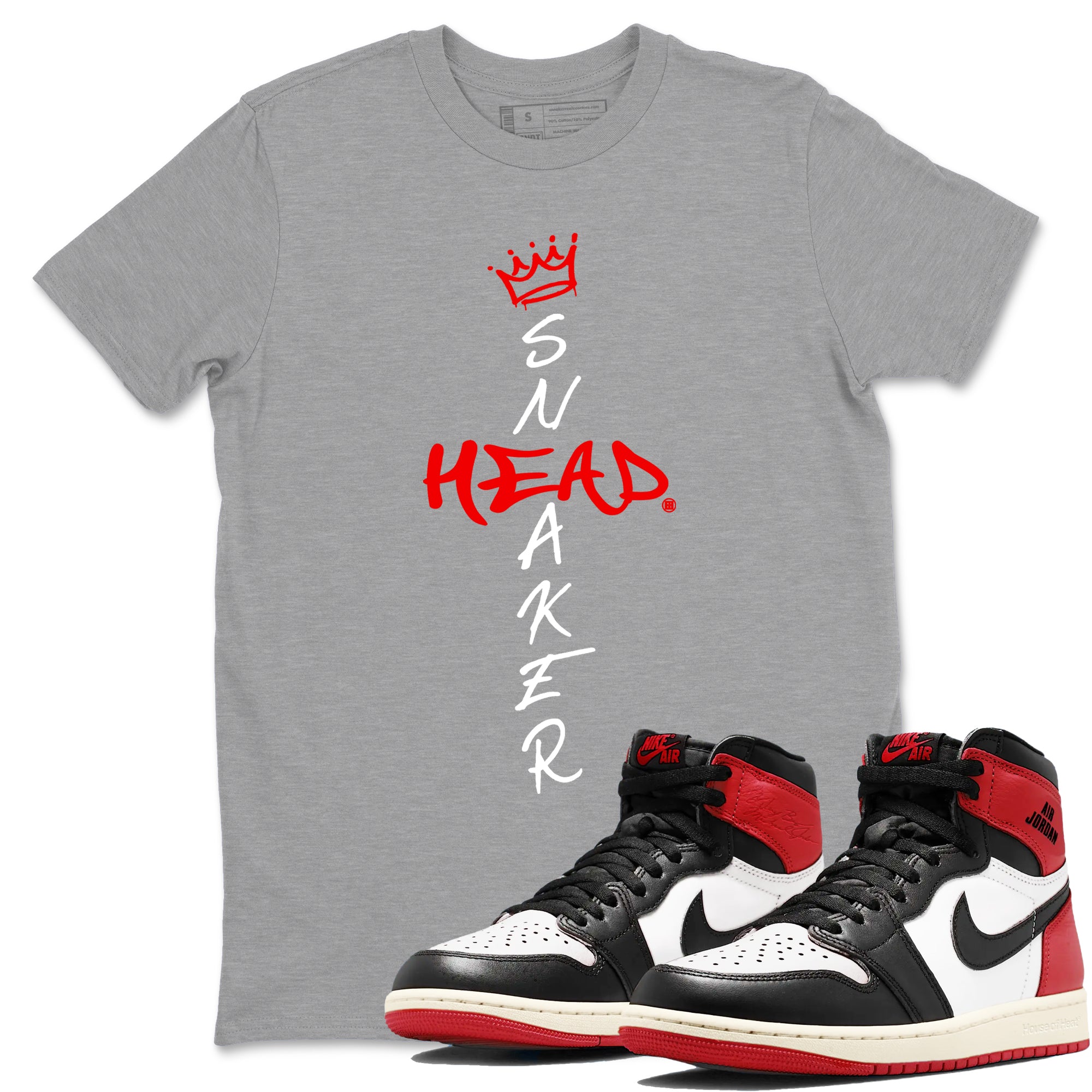 Cross snkmatch snkmatch Tees - Air Jordan 1 Black Toe Reimagined