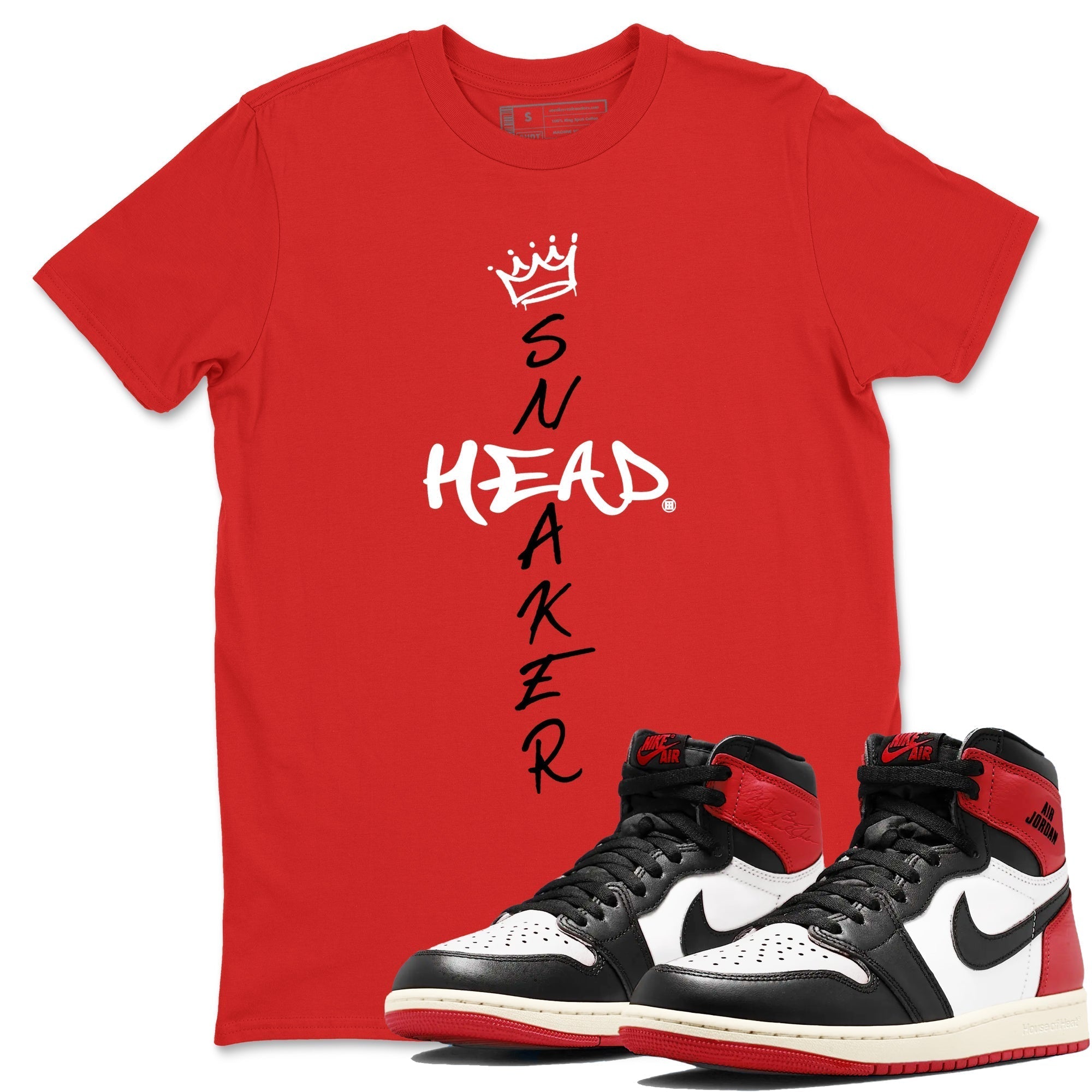 Cross snkmatch snkmatch Tees - Air Jordan 1 Black Toe Reimagined
