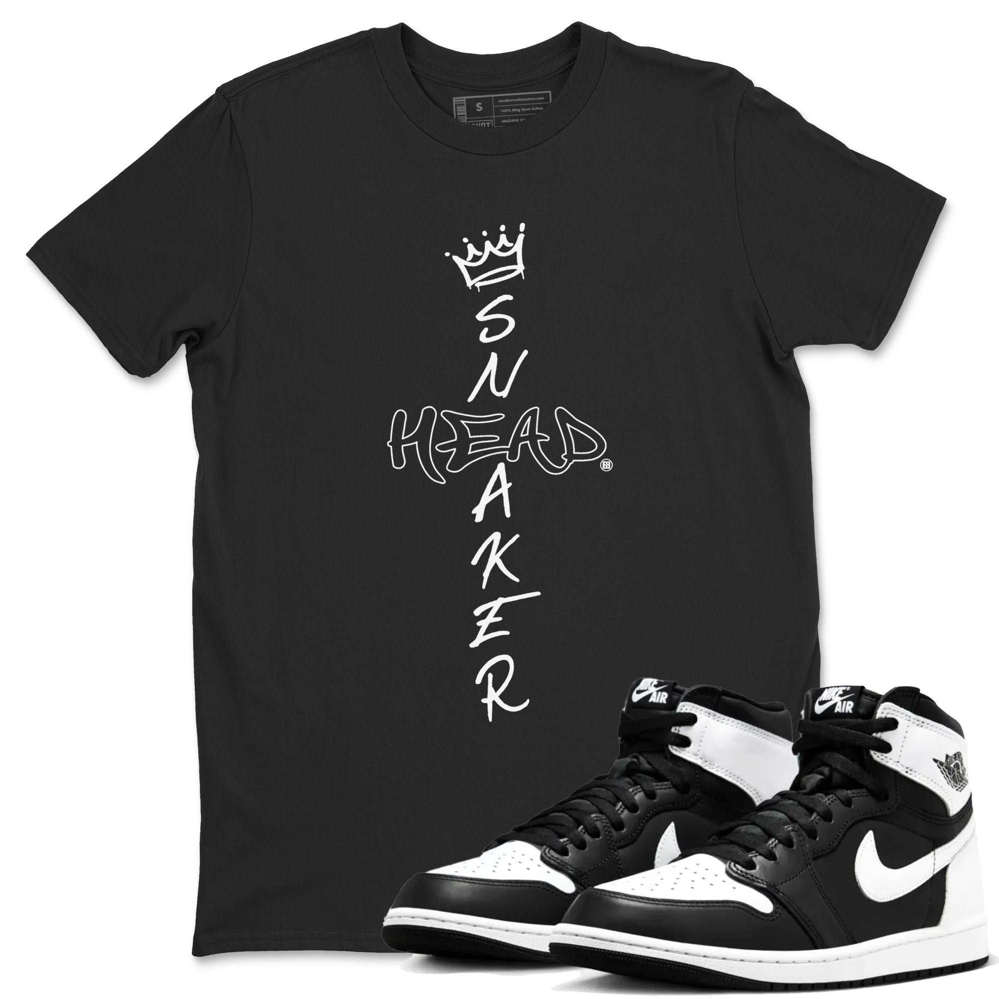 Cross snkmatch snkmatch Tees - Air Jordan 1 Black White