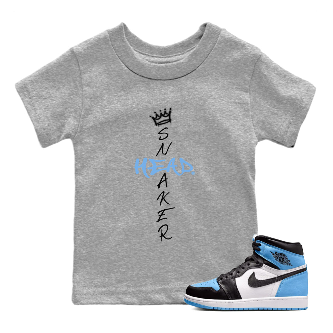 Cross snkmatch Kids Tops - Air Jordan 1 UNC Toe