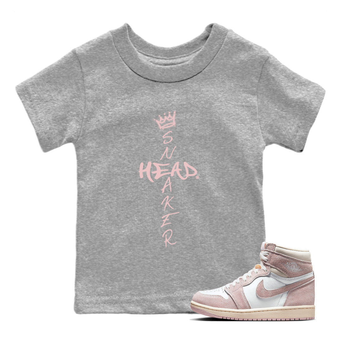 Cross snkmatch Kids Tops - Air Jordan 1 Washed Pink