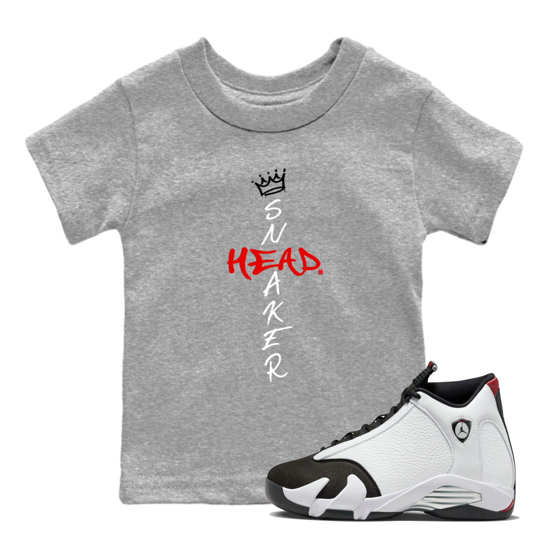 Cross snkmatch snkmatch Tees Kids - Air Jordan 14 Black Toe