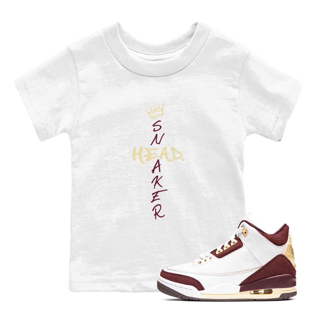 Cross snkmatch snkmatch Tees Kids - Air Jordan 3 A Ma Maniere x Burgundy Crush