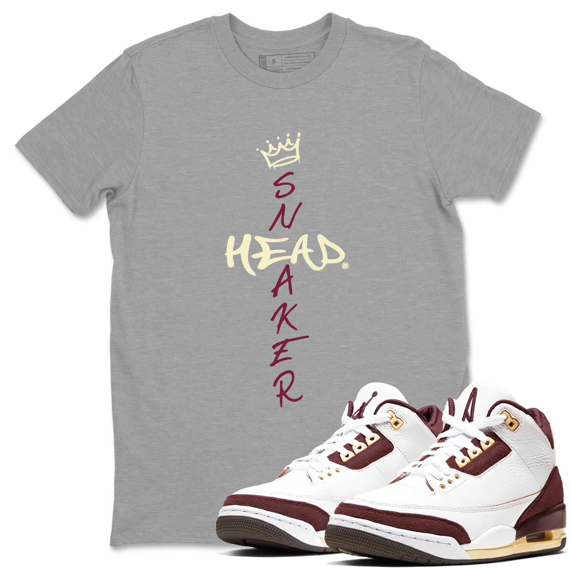Cross snkmatch snkmatch Tees - Air Jordan 3 A Ma Maniere x Burgundy Crush