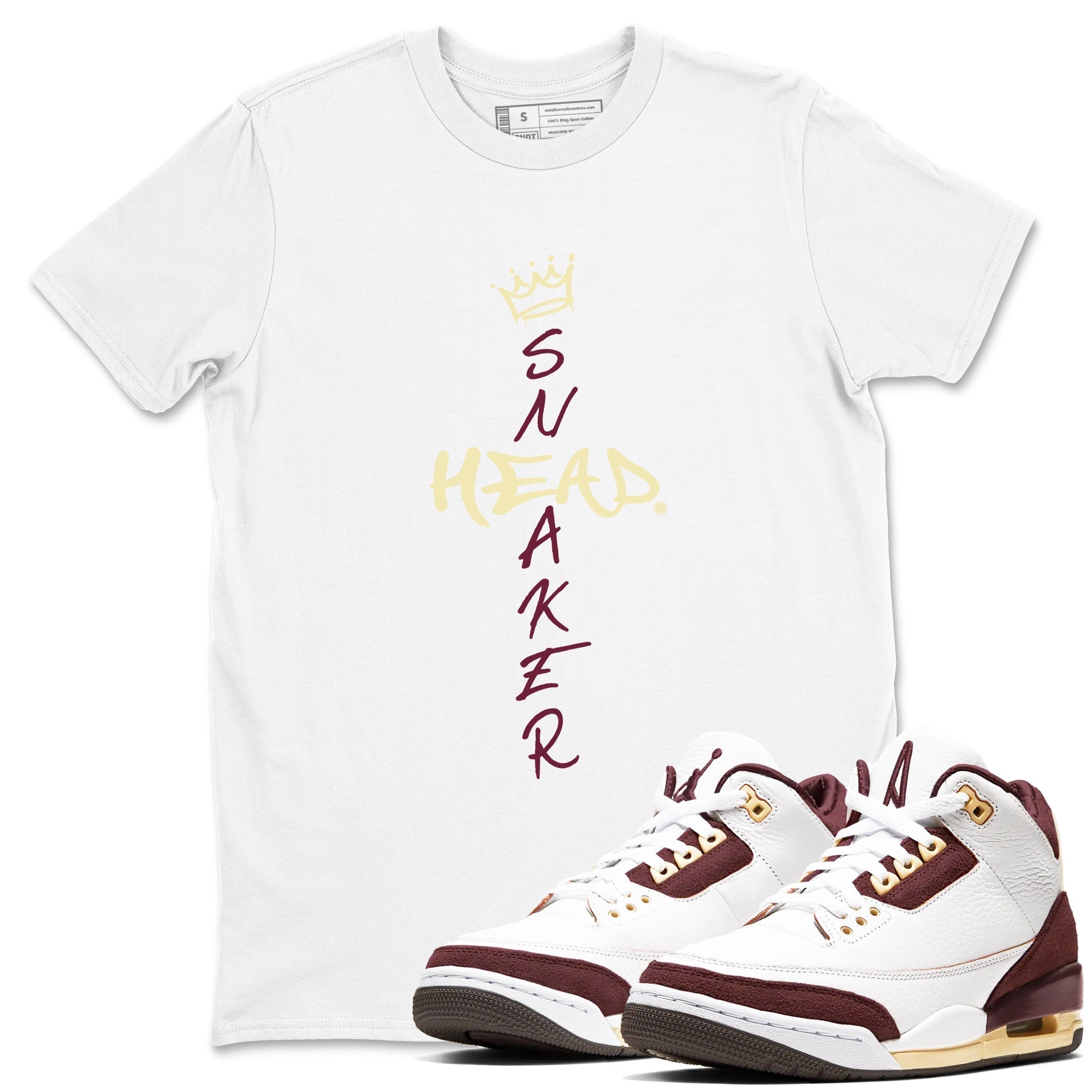 Cross snkmatch snkmatch Tees - Air Jordan 3 A Ma Maniere x Burgundy Crush