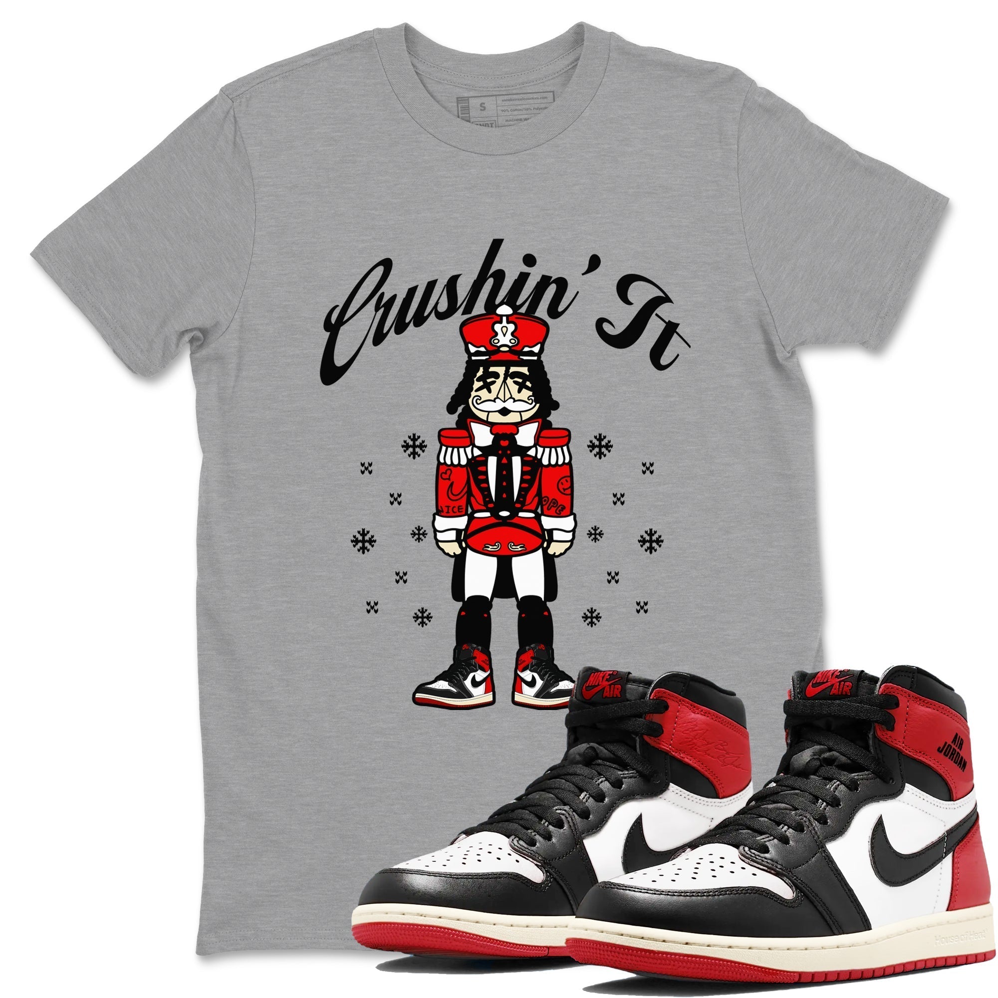 Crushin' It snkmatch Tees - Air Jordan 1 Black Toe Reimagined