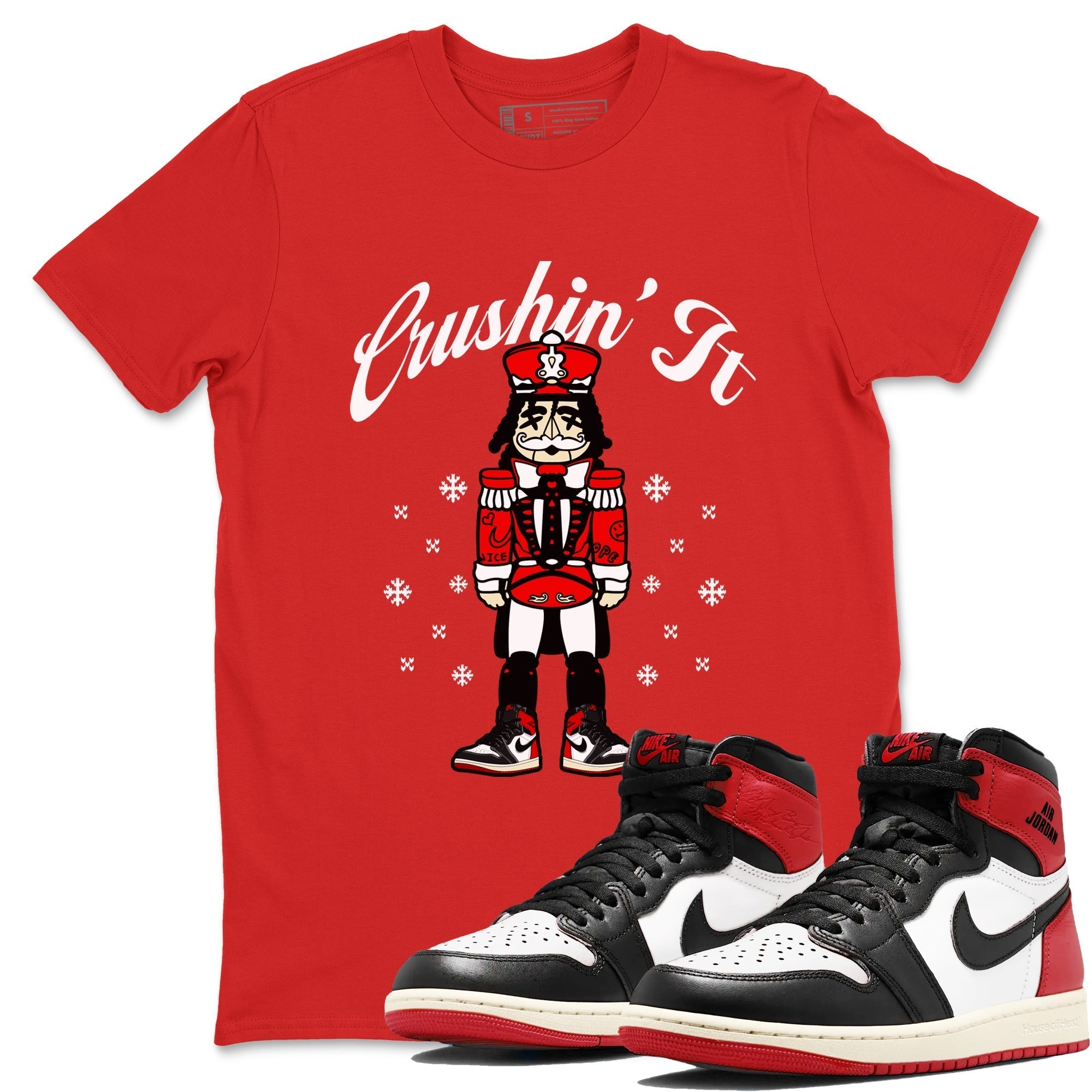 Crushin' It snkmatch Tees - Air Jordan 1 Black Toe Reimagined