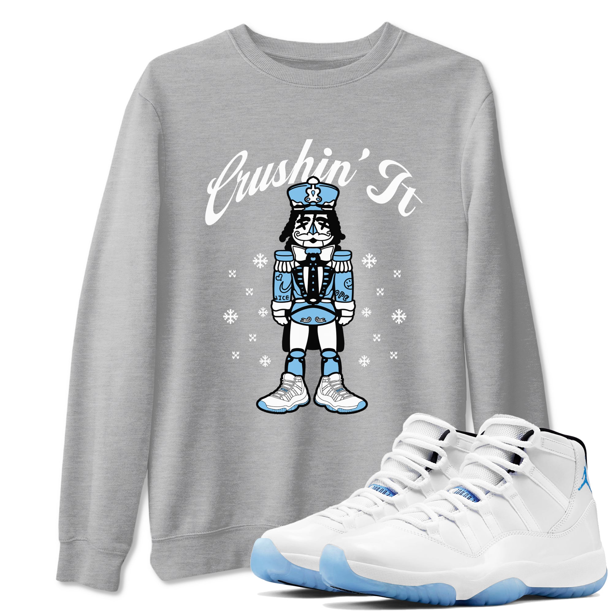 Crushin' It snkmatch Tees - Air Jordan 11 Legend Blue
