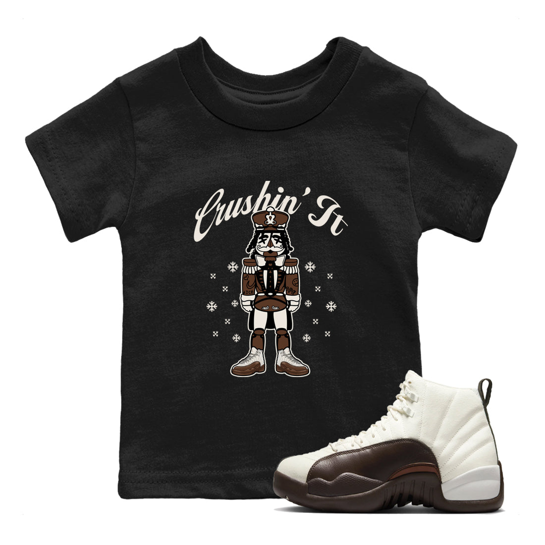 Crushin' It snkmatch Tees Kids - Air Jordan 12 Baroque Brown
