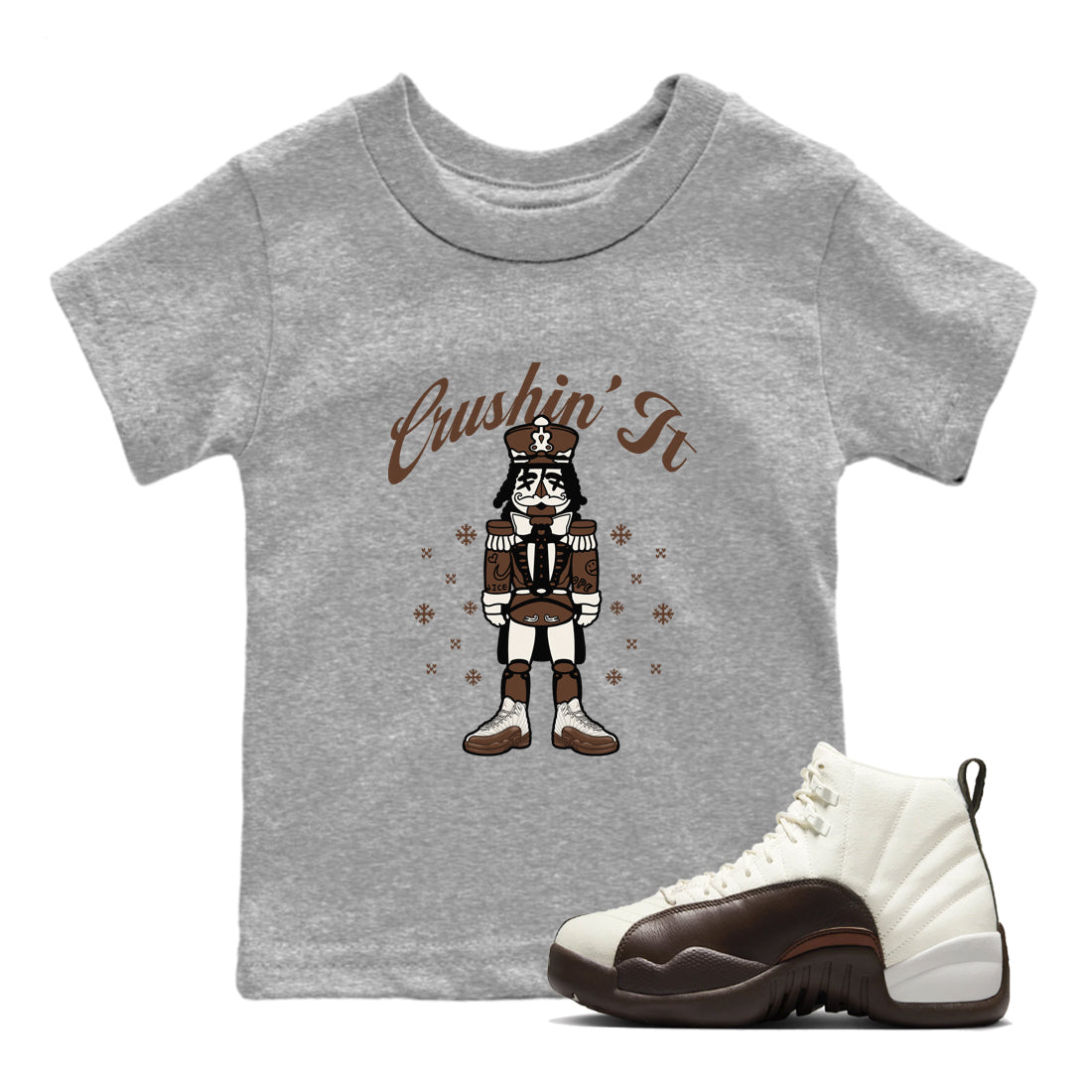 Crushin' It snkmatch Tees Kids - Air Jordan 12 Baroque Brown
