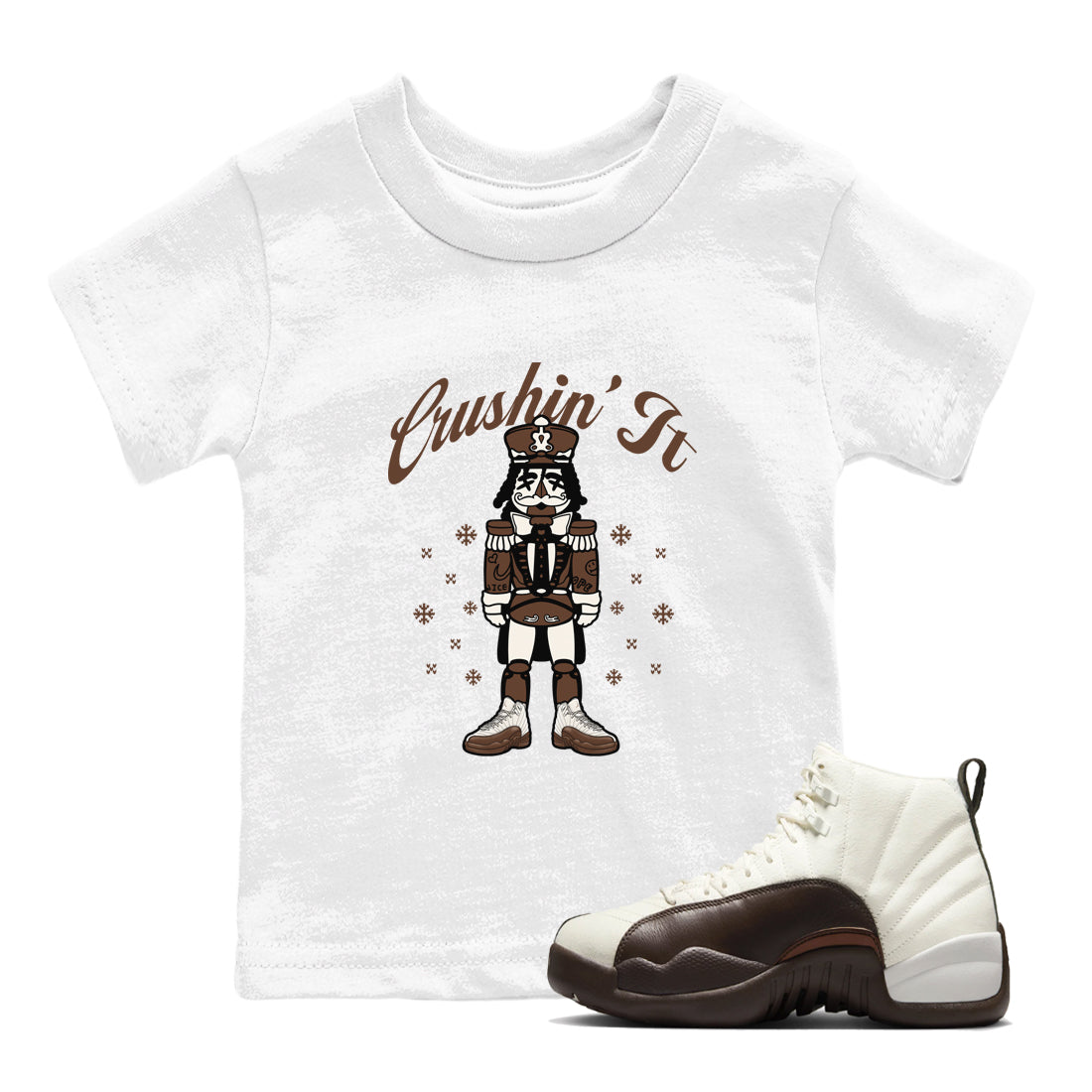 Crushin' It snkmatch Tees Kids - Air Jordan 12 Baroque Brown