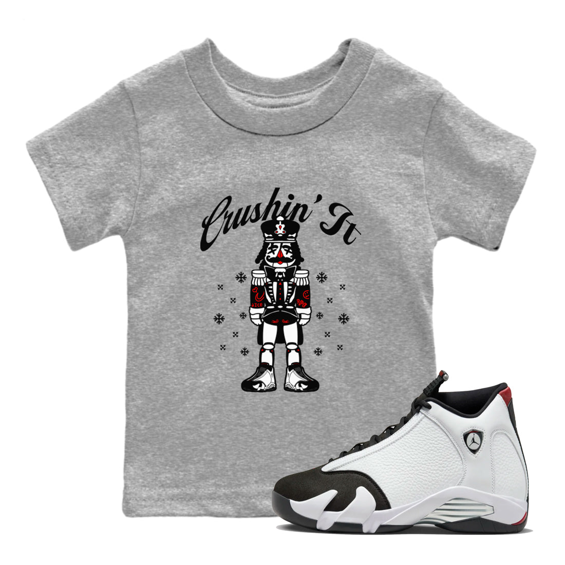 Crushin' It snkmatch Tees Kids - Air Jordan 14 Black Toe
