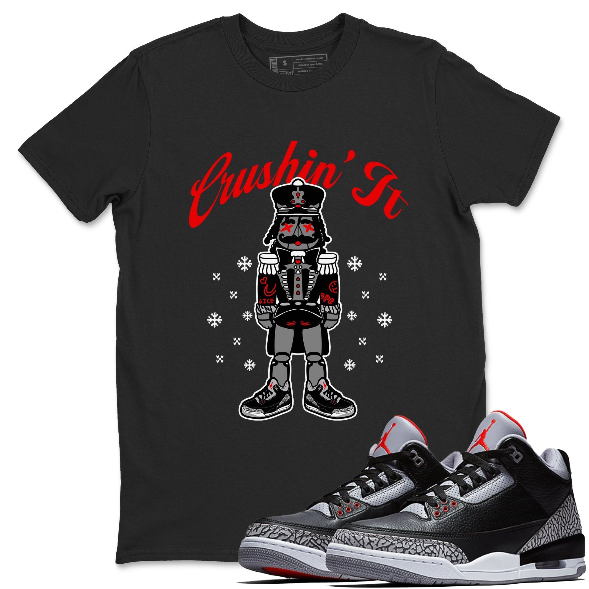 Crushin' It snkmatch Tees - Air Jordan 3 Black Cement