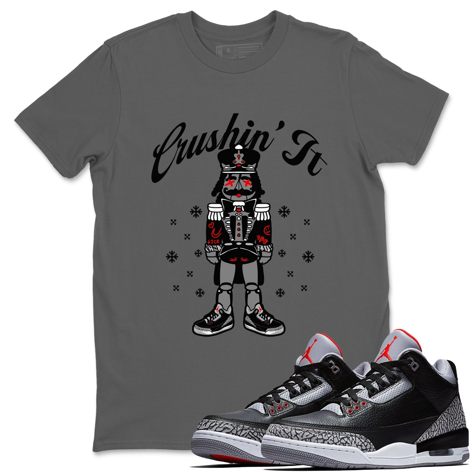 Crushin' It snkmatch Tees - Air Jordan 3 Black Cement