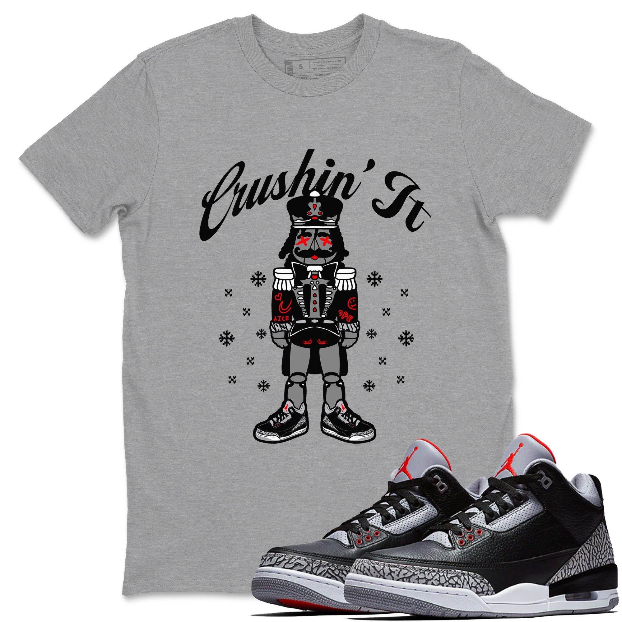 Crushin' It snkmatch Tees - Air Jordan 3 Black Cement