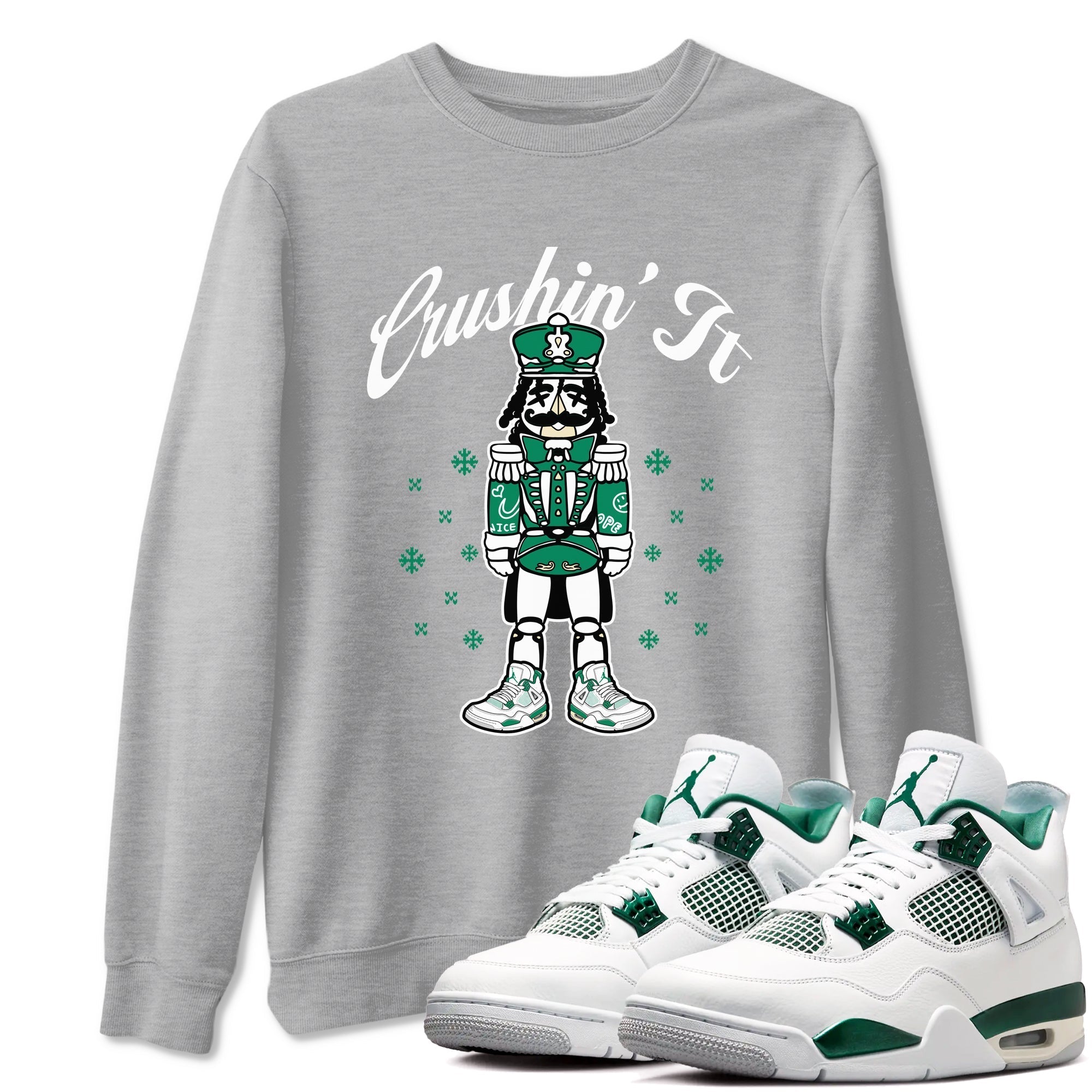Crushin' It snkmatch Tees - Air Jordan 4 Oxidized Green