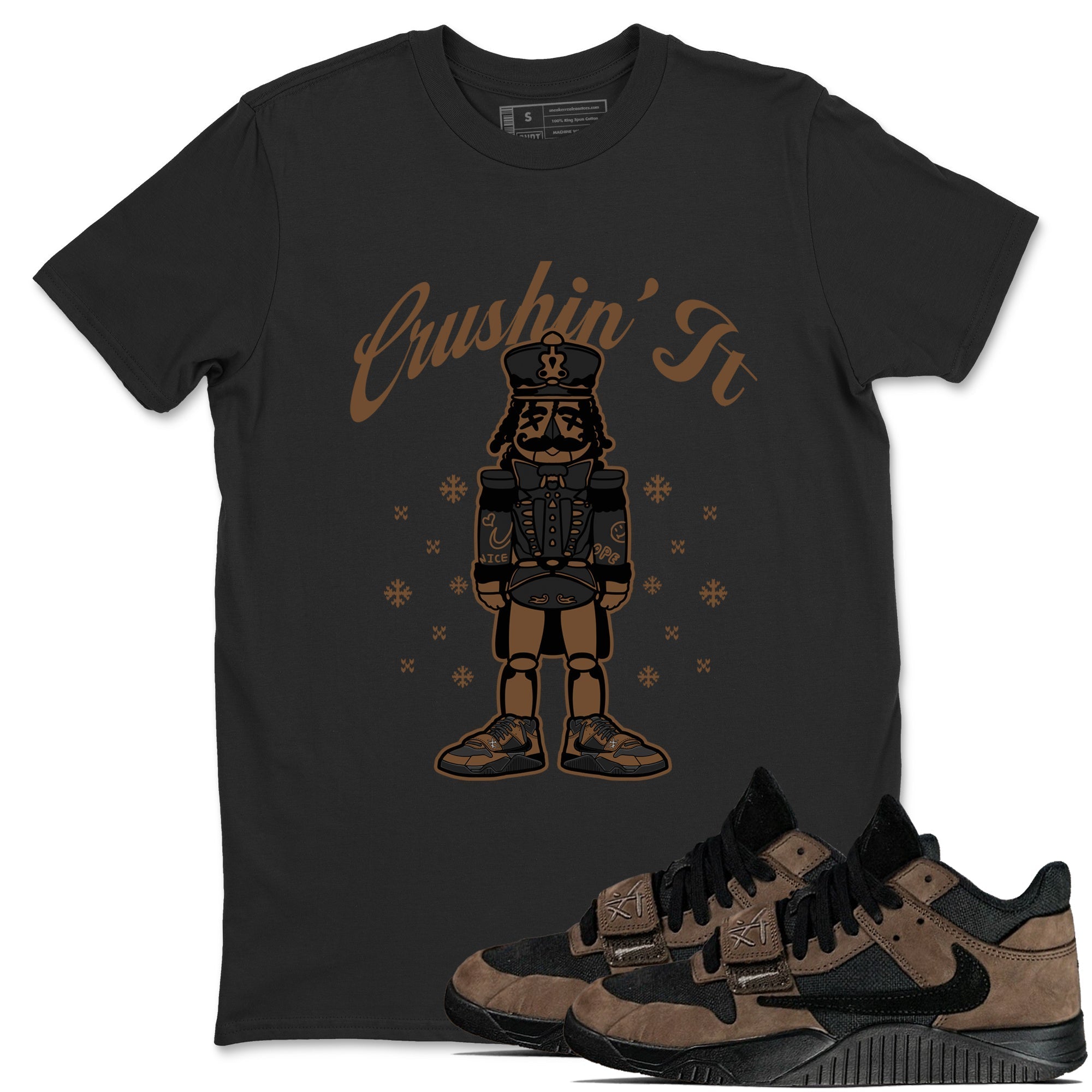 Crushin' It snkmatch Tees - Jordan Jumpman Jack Travis Scott Dark Mocha