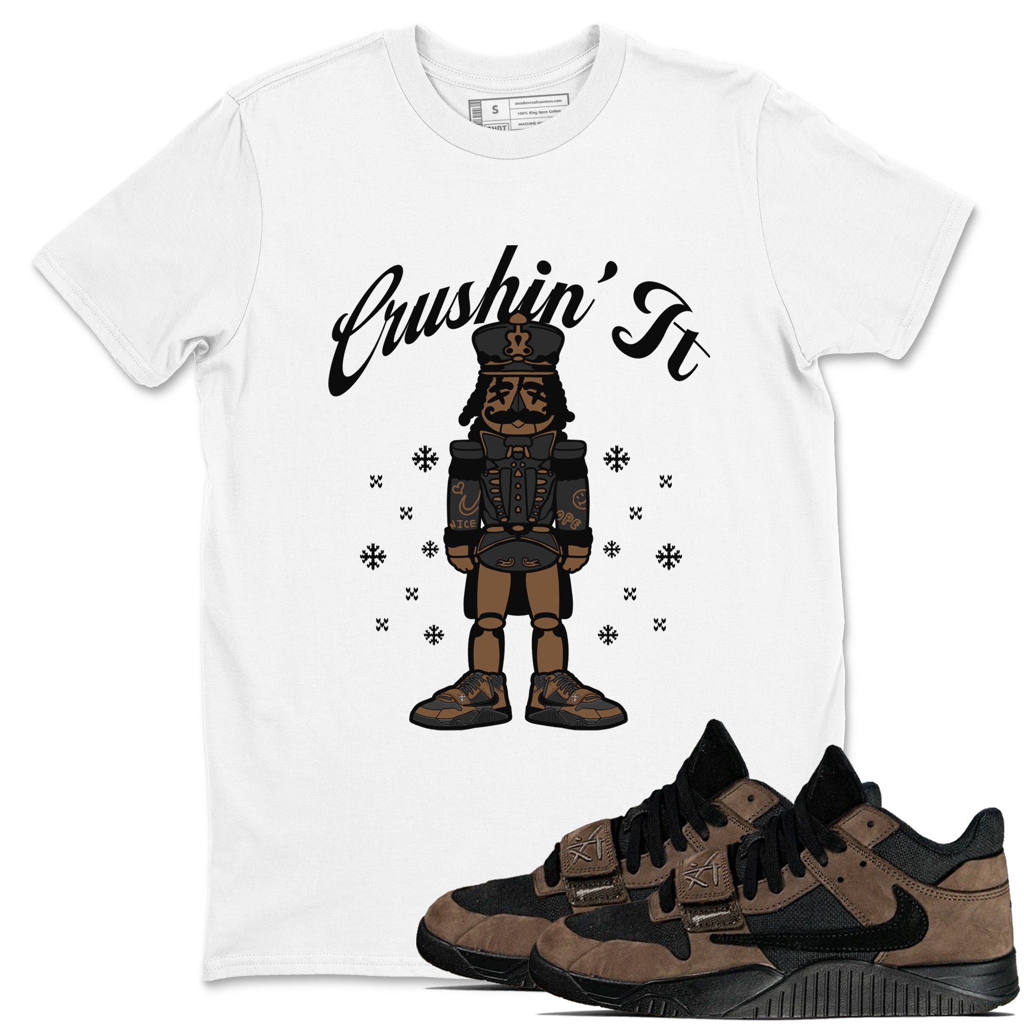 Crushin' It snkmatch Tees - Jordan Jumpman Jack Travis Scott Dark Mocha