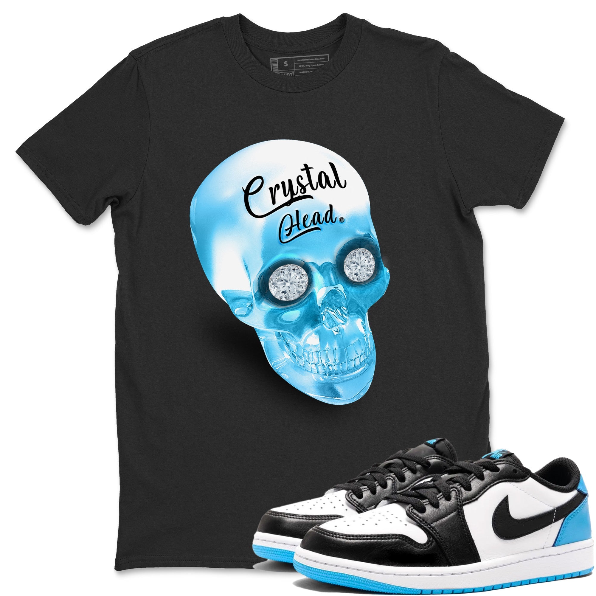Crystal Head Unisex Tops - Air Jordan 1 Powder Blue