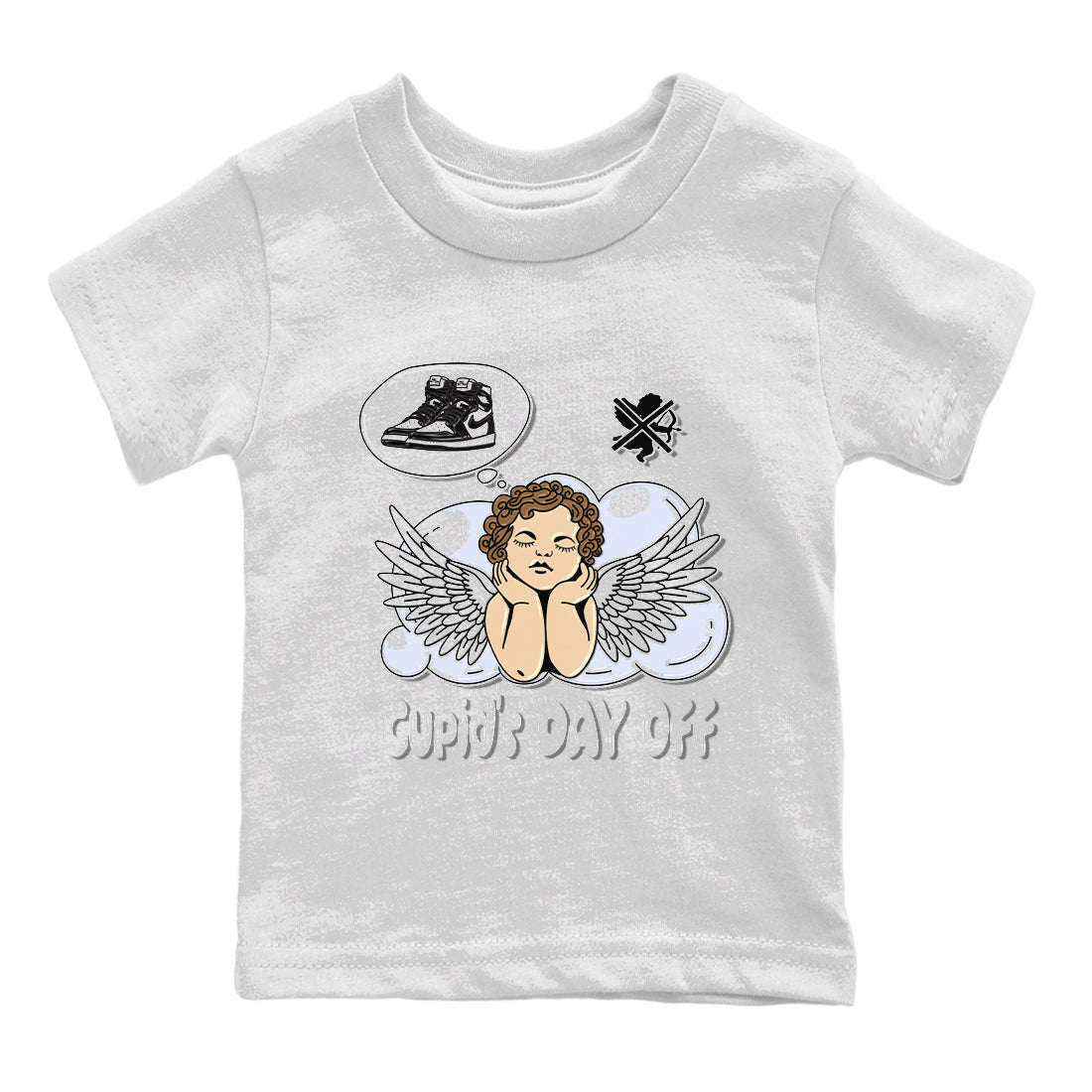 Cupids Day Off Kids Tops - Air Jordan 1 Black White