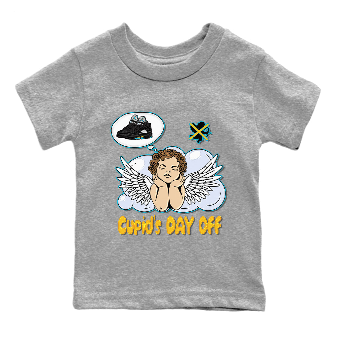Cupids Day Off Kids Tops - Air Jordan 5 Aqua