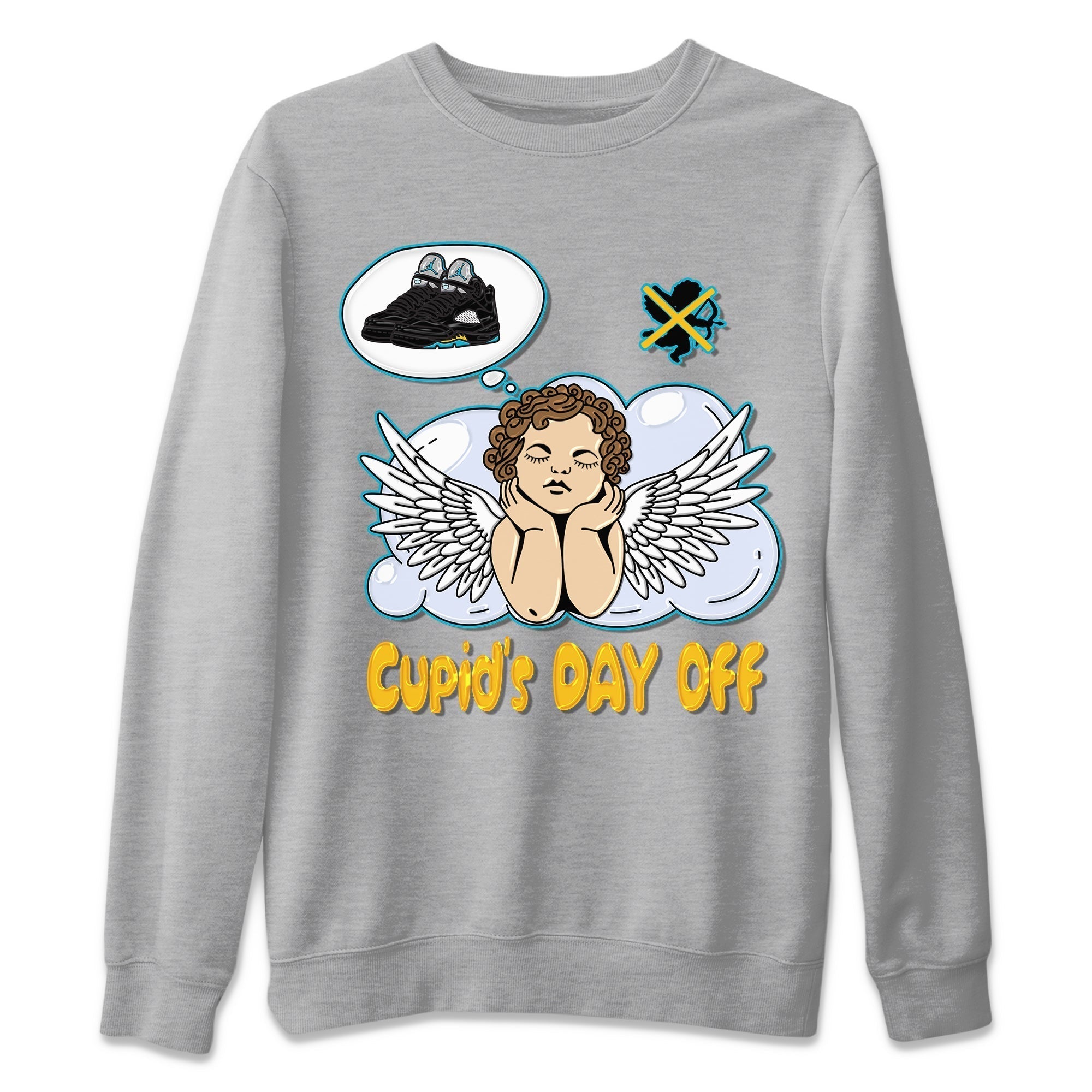 Cupids Day Off Unisex Tops - Air Jordan 5 Aqua