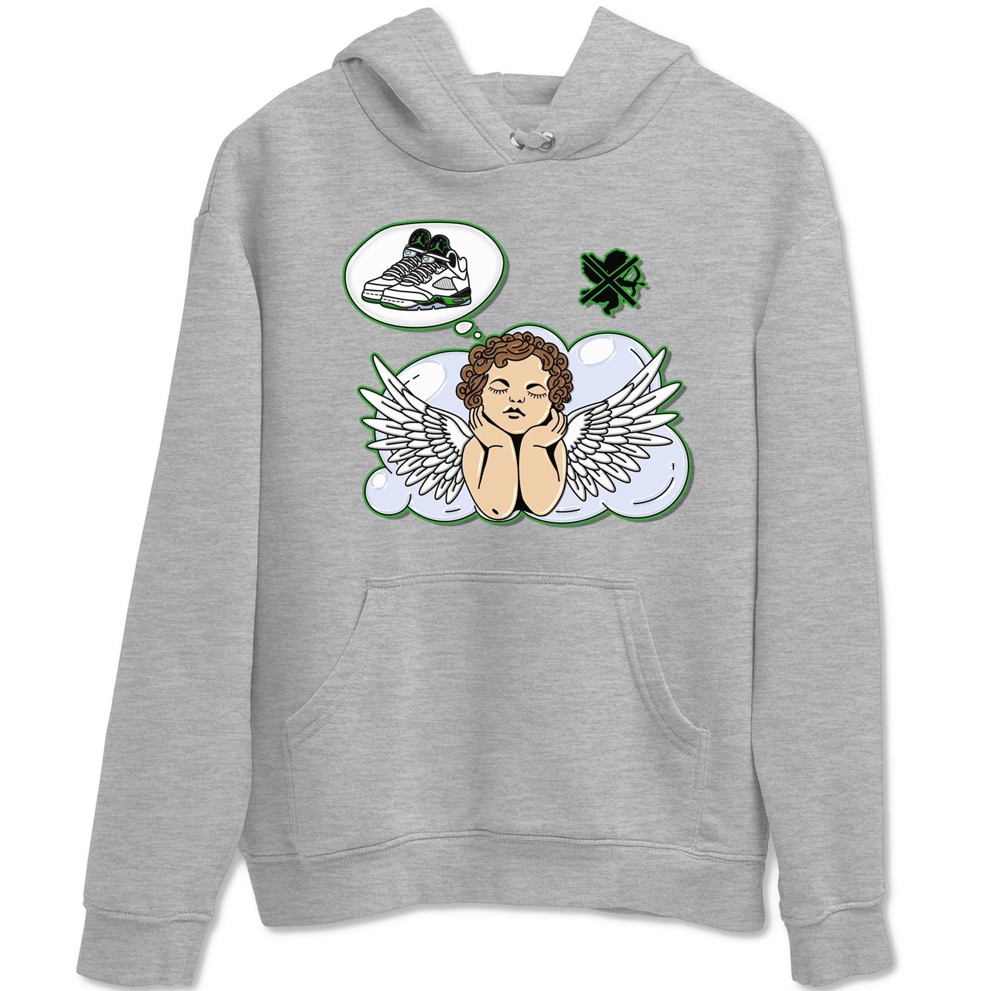 Cupids Day Off snkmatch Tees - Air Jordan 5 Lucky Green