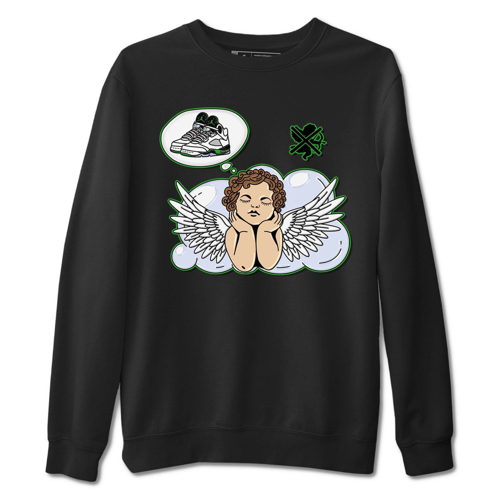 Cupids Day Off snkmatch Tees - Air Jordan 5 Lucky Green
