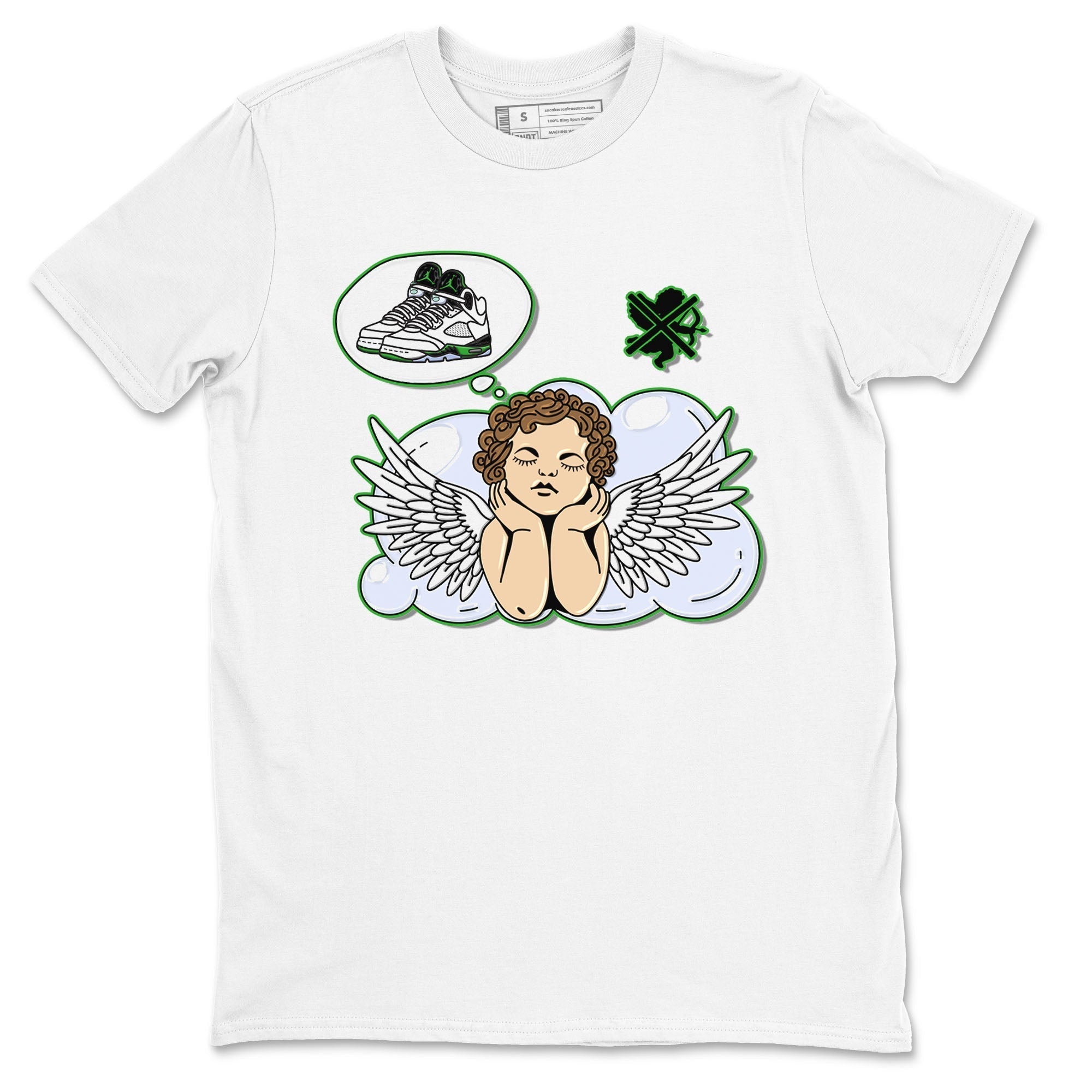 Cupids Day Off snkmatch Tees - Air Jordan 5 Lucky Green