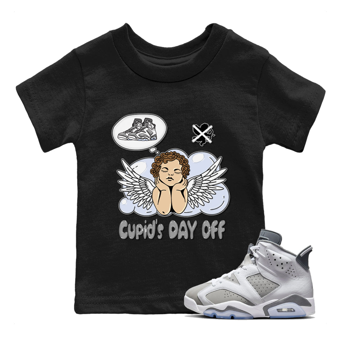Cupids Day Off Kids Tops - Air Jordan 6 Cool Grey